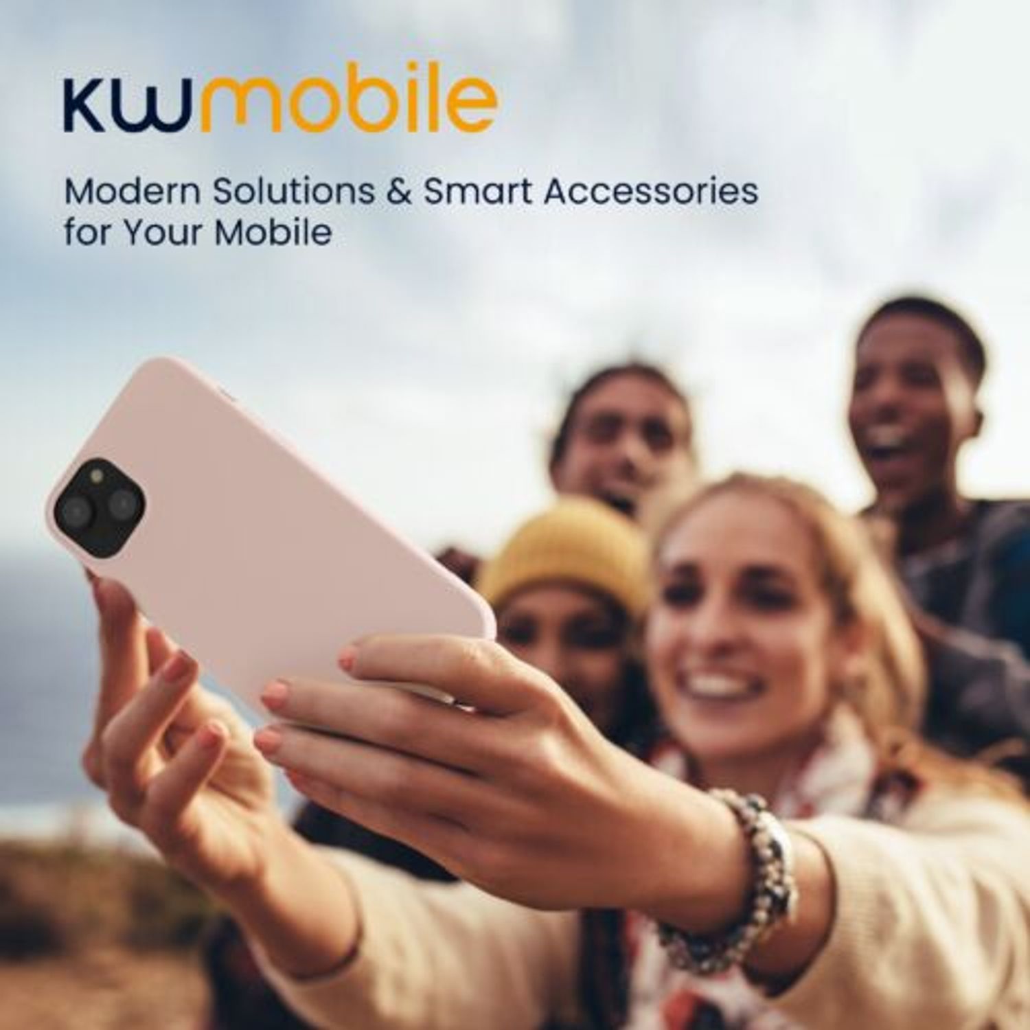 Husa Kwmobile pentru Apple iPhone 14 Plus, Silicon, Crem, 59080.225 fotografia produsului View 7 L