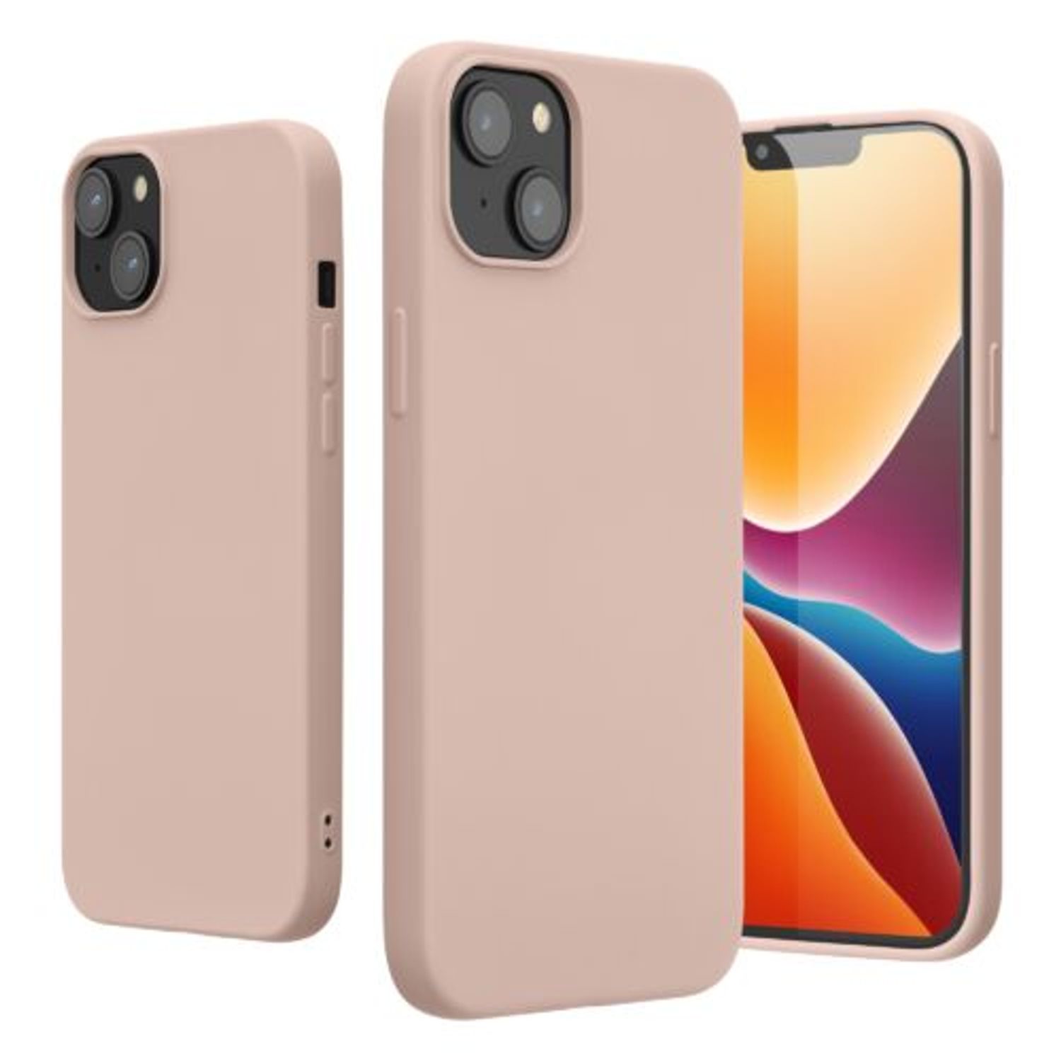 Husa Kwmobile pentru Apple iPhone 14 Plus, Silicon, Crem, 59080.225 fotografia produsului