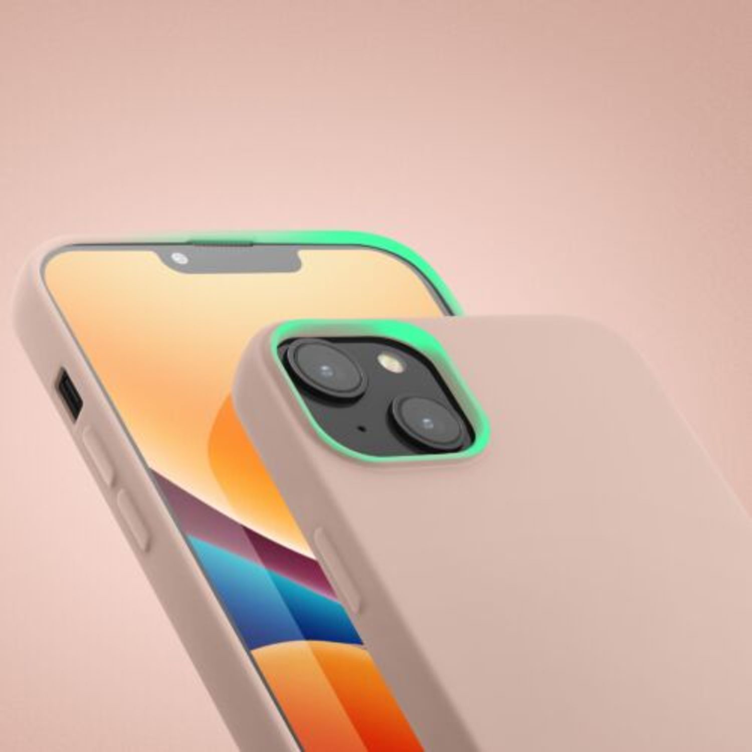 Husa Kwmobile pentru Apple iPhone 14 Plus, Silicon, Crem, 59080.225 fotografia produsului View 12 L