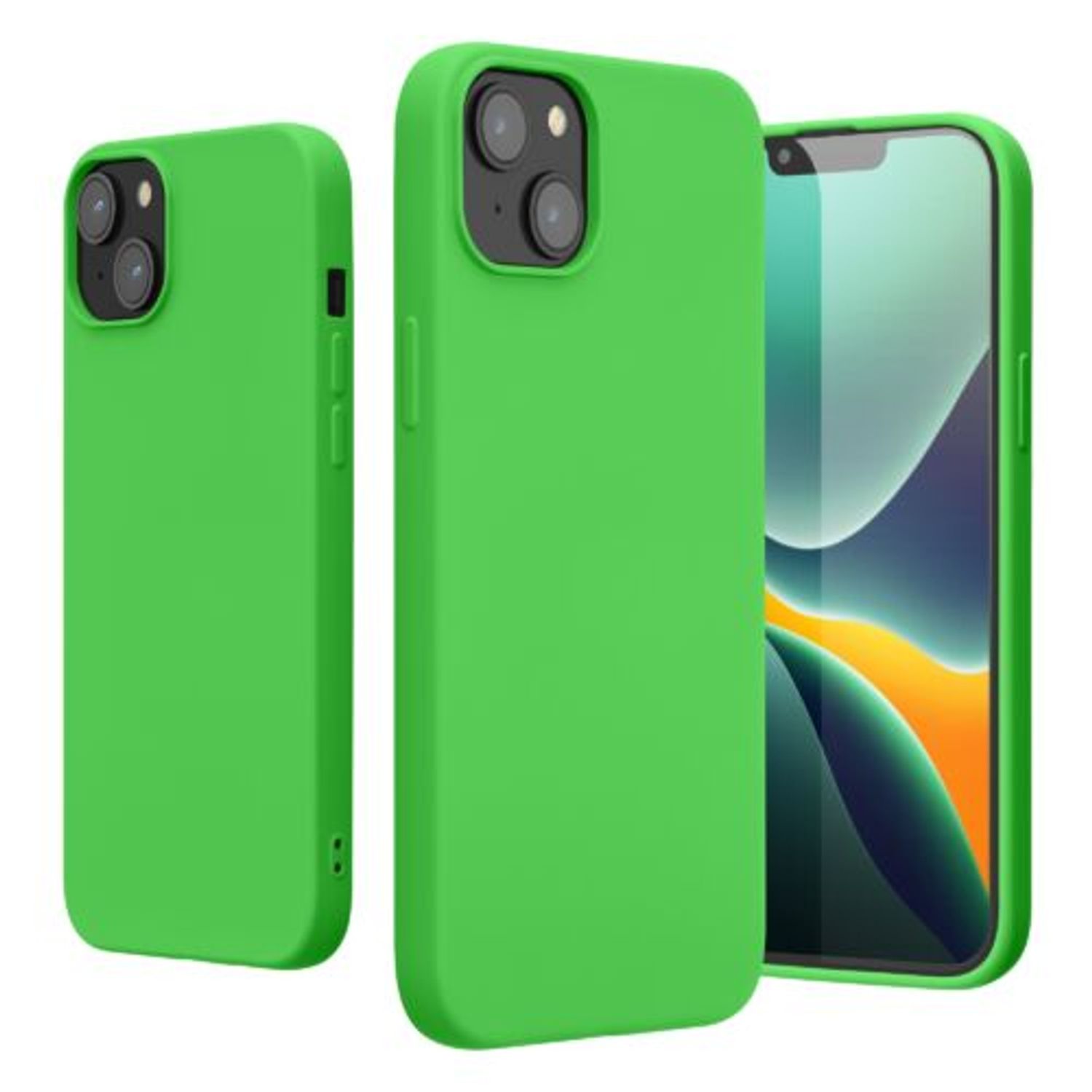 Husa Kwmobile pentru Apple iPhone 14 Plus, Silicon, Verde, 59080.159 fotografia produsului