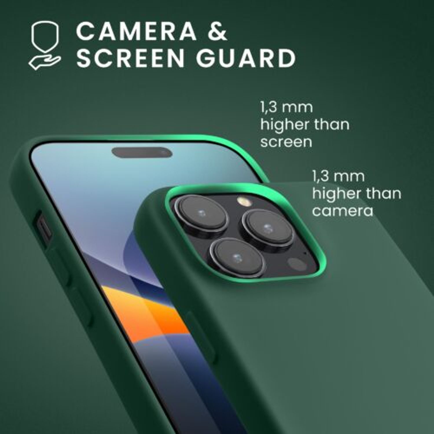 Husa Kwmobile pentru Apple iPhone 14 Pro, Silicon, Verde, 59081.166 fotografia produsului View 6 L
