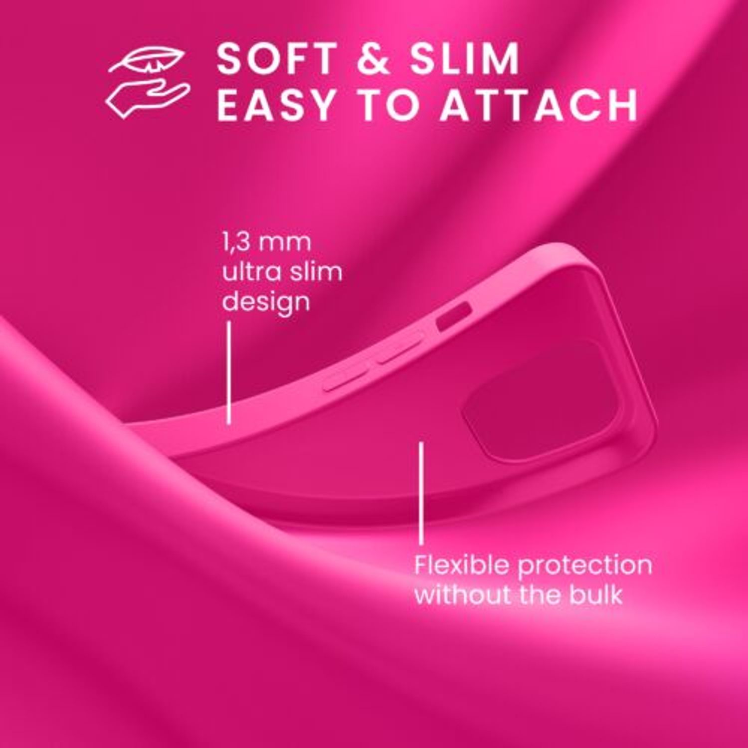 Husa Kwmobile pentru Apple iPhone 14 Pro, Silicon, Roz, 59077.77 fotografia produsului View 4 L