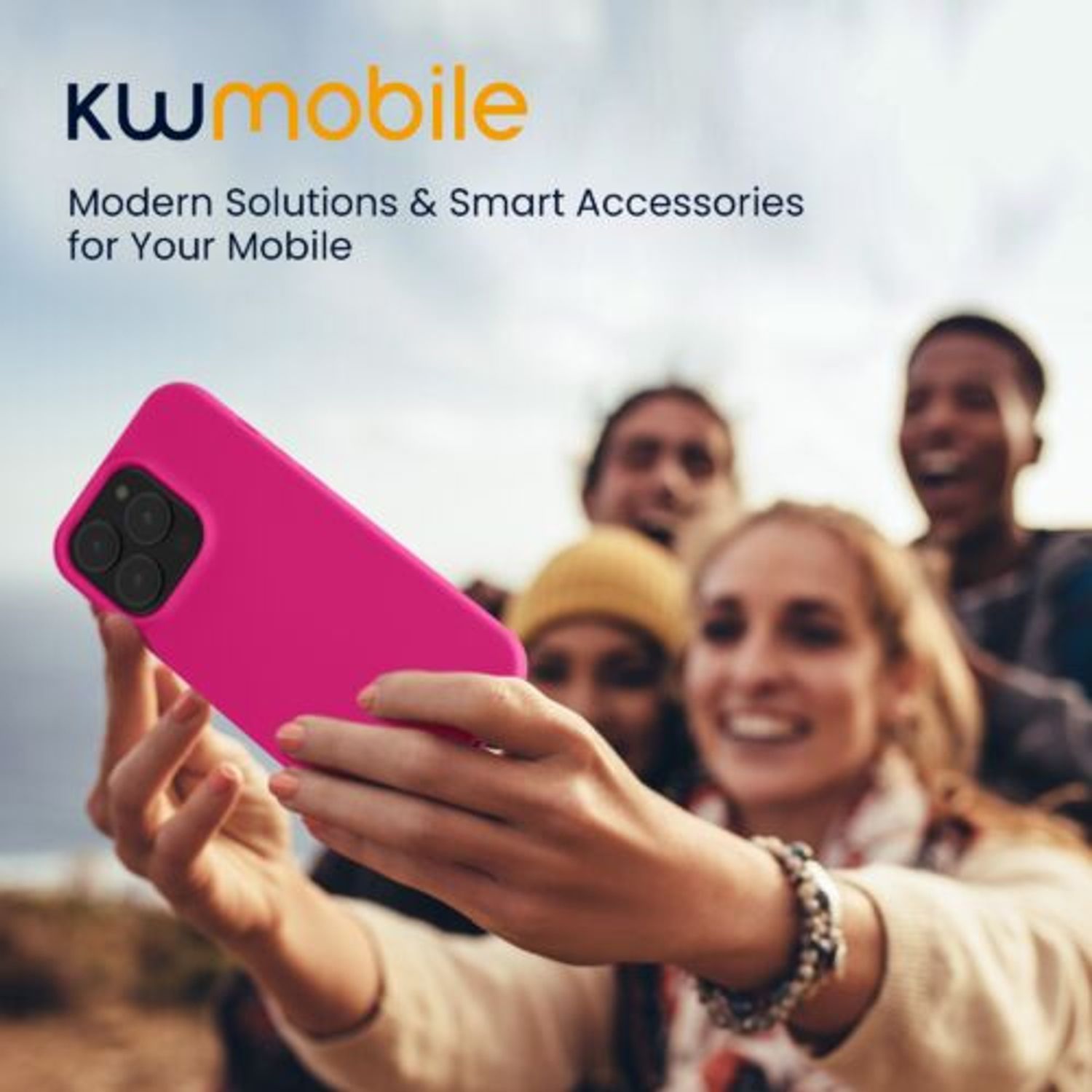 Husa Kwmobile pentru Apple iPhone 14 Pro, Silicon, Roz, 59077.77 fotografia produsului View 7 L