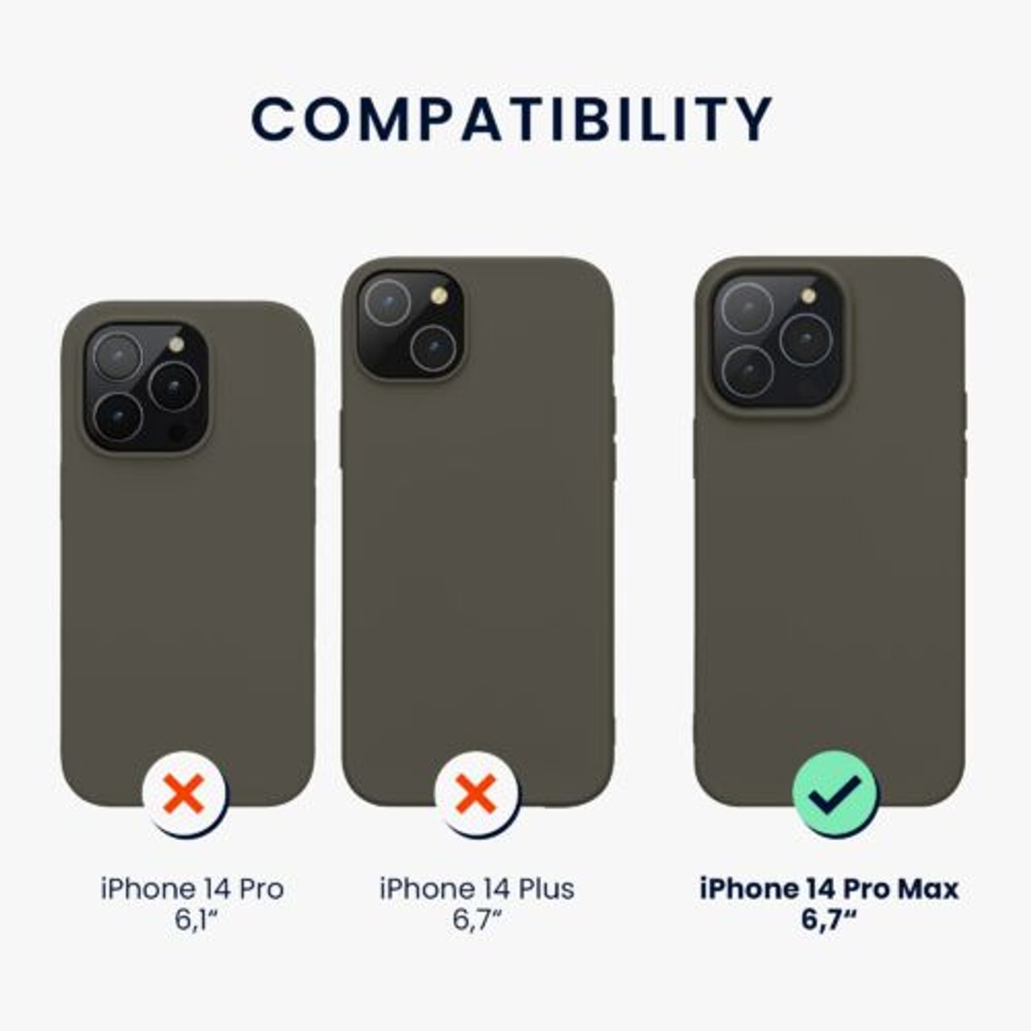 Husa Kwmobile pentru Apple iPhone 14 Pro Max, Silicon, Maro, 59078.101 fotografia produsului View 2 L