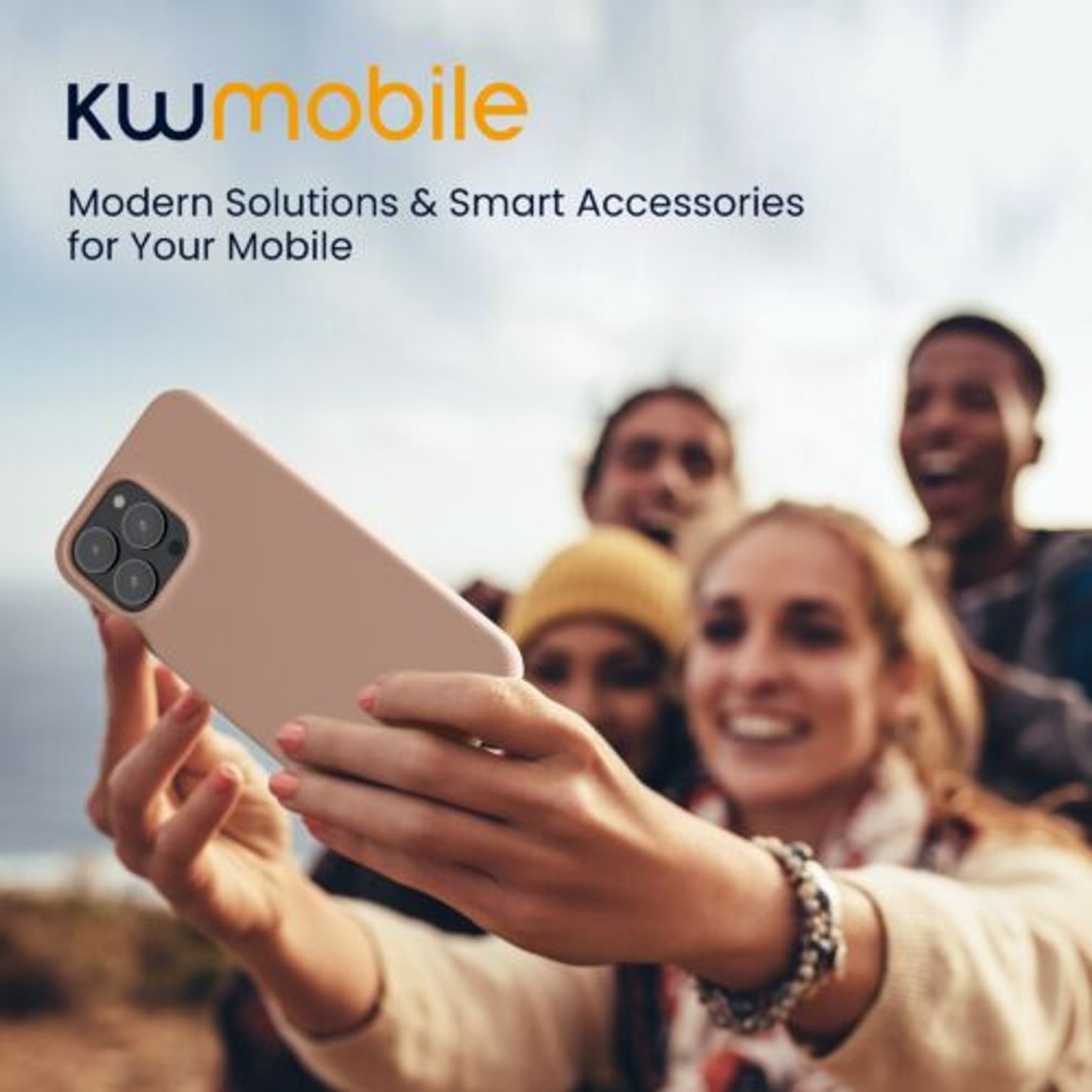Husa Kwmobile pentru Apple iPhone 14 Pro Max, Silicon, Crem, 59074.10 fotografia produsului View 7 L