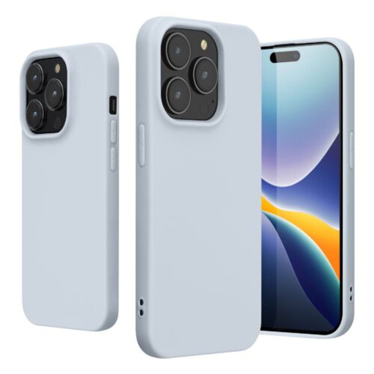 Husa Kwmobile pentru Apple iPhone 14 Pro, Silicon, Albastru, 59077.58 fotografia produsului