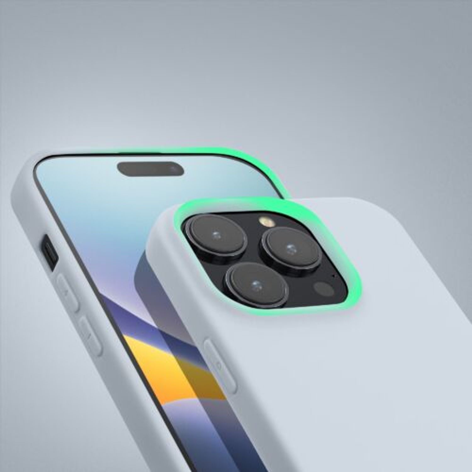 Husa Kwmobile pentru Apple iPhone 14 Pro, Silicon, Albastru, 59077.58 fotografia produsului View 12 L