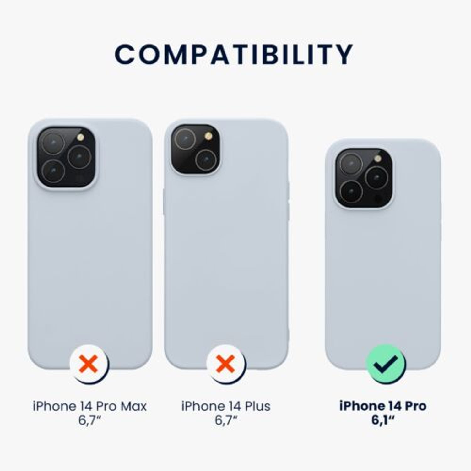 Husa Kwmobile pentru Apple iPhone 14 Pro, Silicon, Albastru, 59077.58 fotografia produsului View 2 L