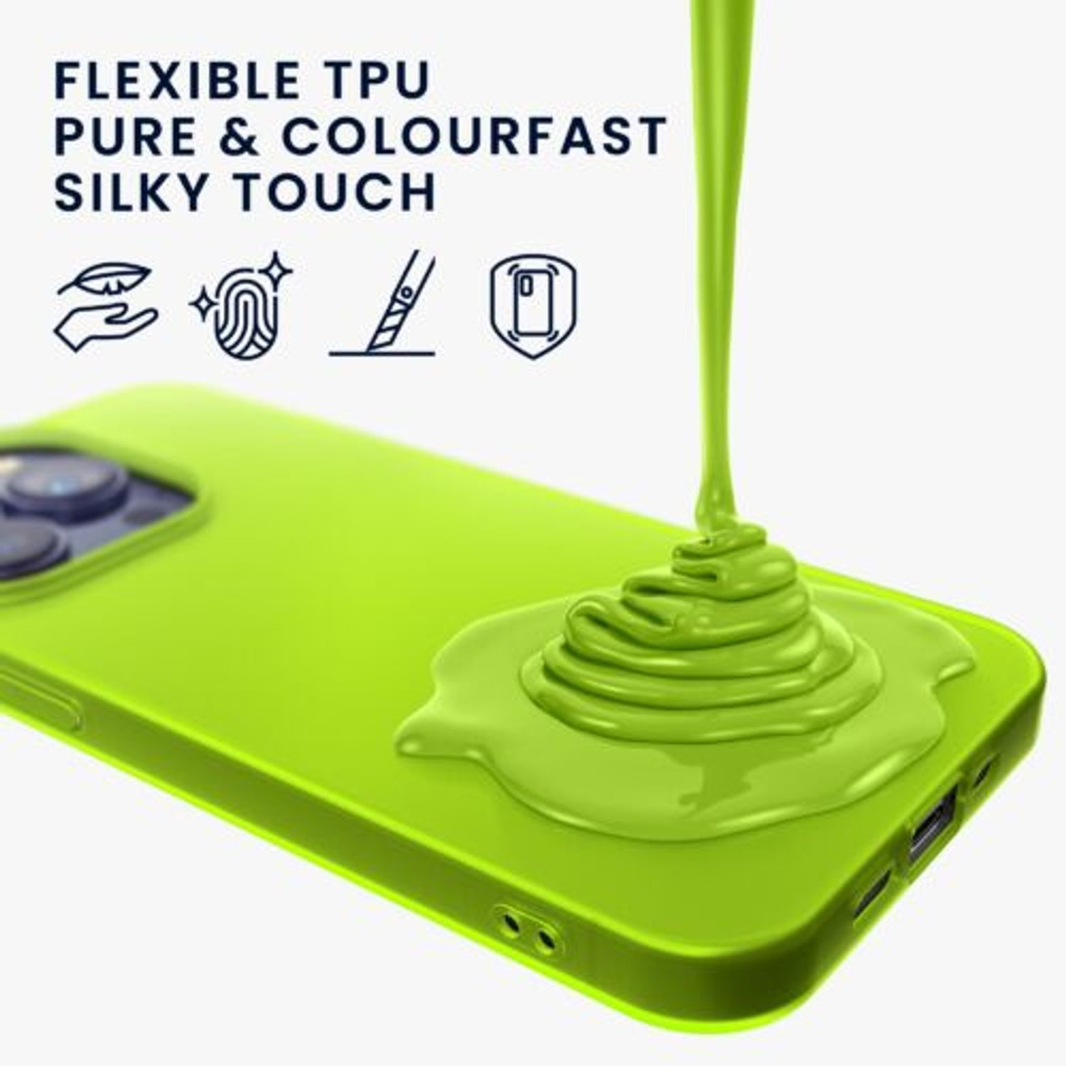 Husa Kwmobile pentru Apple iPhone 14 Pro Max, Silicon, Verde, 59078.75 fotografia produsului View 8 L