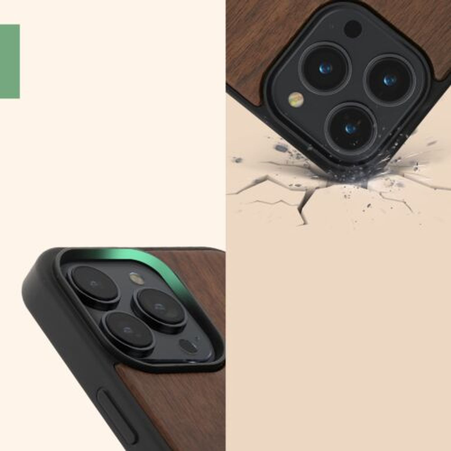 Husa Kwmobile pentru Apple iPhone 14 Pro Max, Lemn, Maro, 59127.01 fotografia produsului View 10 L