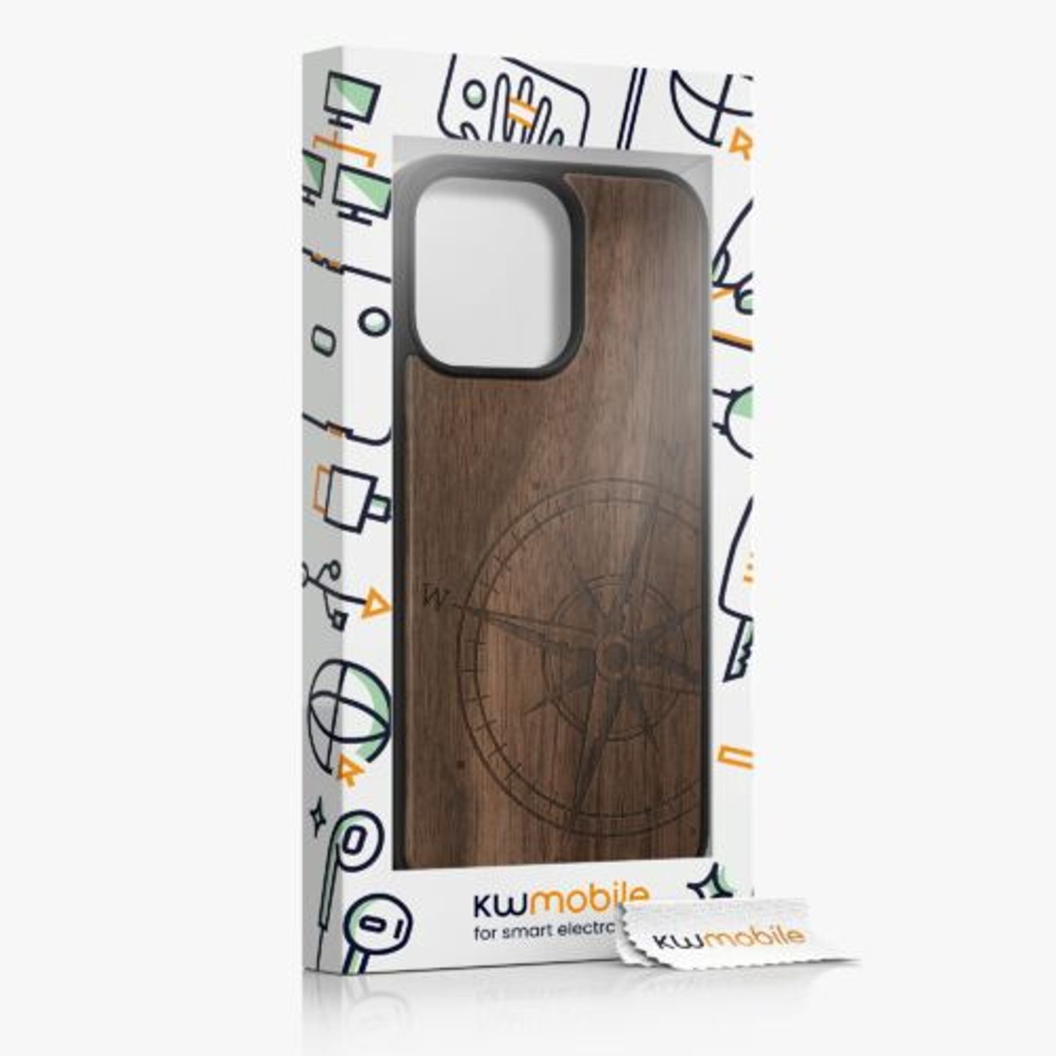 Husa Kwmobile pentru Apple iPhone 14 Pro Max, Lemn, Maro, 59127.01 fotografia produsului View 11 L