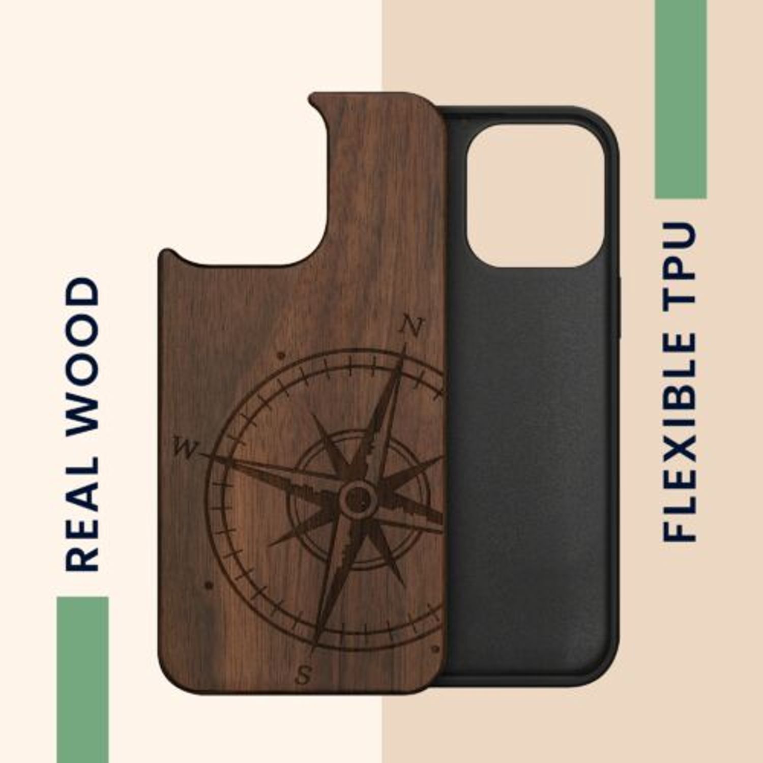 Husa Kwmobile pentru Apple iPhone 14 Pro Max, Lemn, Maro, 59127.01 fotografia produsului View 5 L