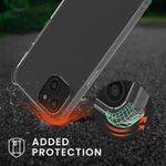 Husa Kwmobile pentru Apple iPhone 14 Plus, Silicon, Transparent/Argintiu, 59103.35 fotografia produsului View 7 S