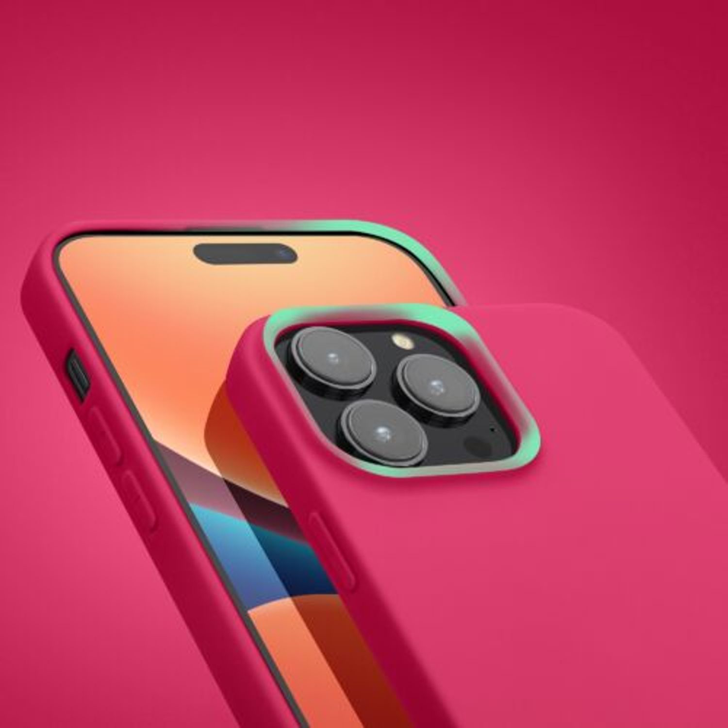 Husa Kwmobile pentru Apple iPhone 14 Pro Max, Silicon, Roz, 59078.77 fotografia produsului View 12 L