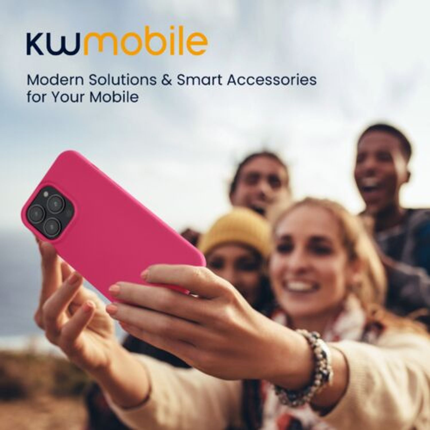 Husa Kwmobile pentru Apple iPhone 14 Pro Max, Silicon, Roz, 59078.77 fotografia produsului View 7 L