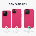 Husa Kwmobile pentru Apple iPhone 14 Pro Max, Silicon, Roz, 59078.77 fotografia produsului View 2 S