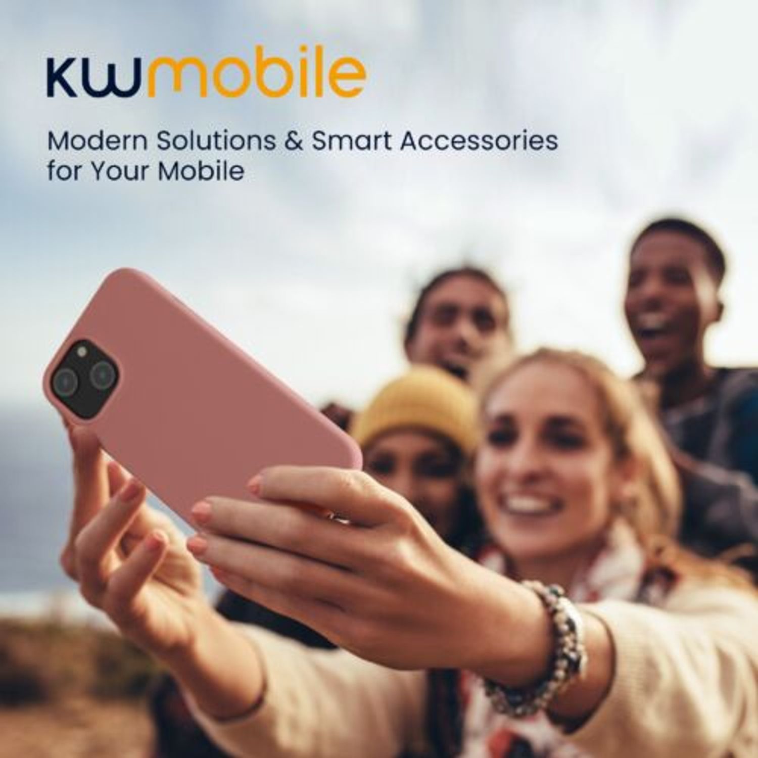 Husa Kwmobile pentru Apple iPhone 14, Silicon, Roz, 59071.193 fotografia produsului View 7 L