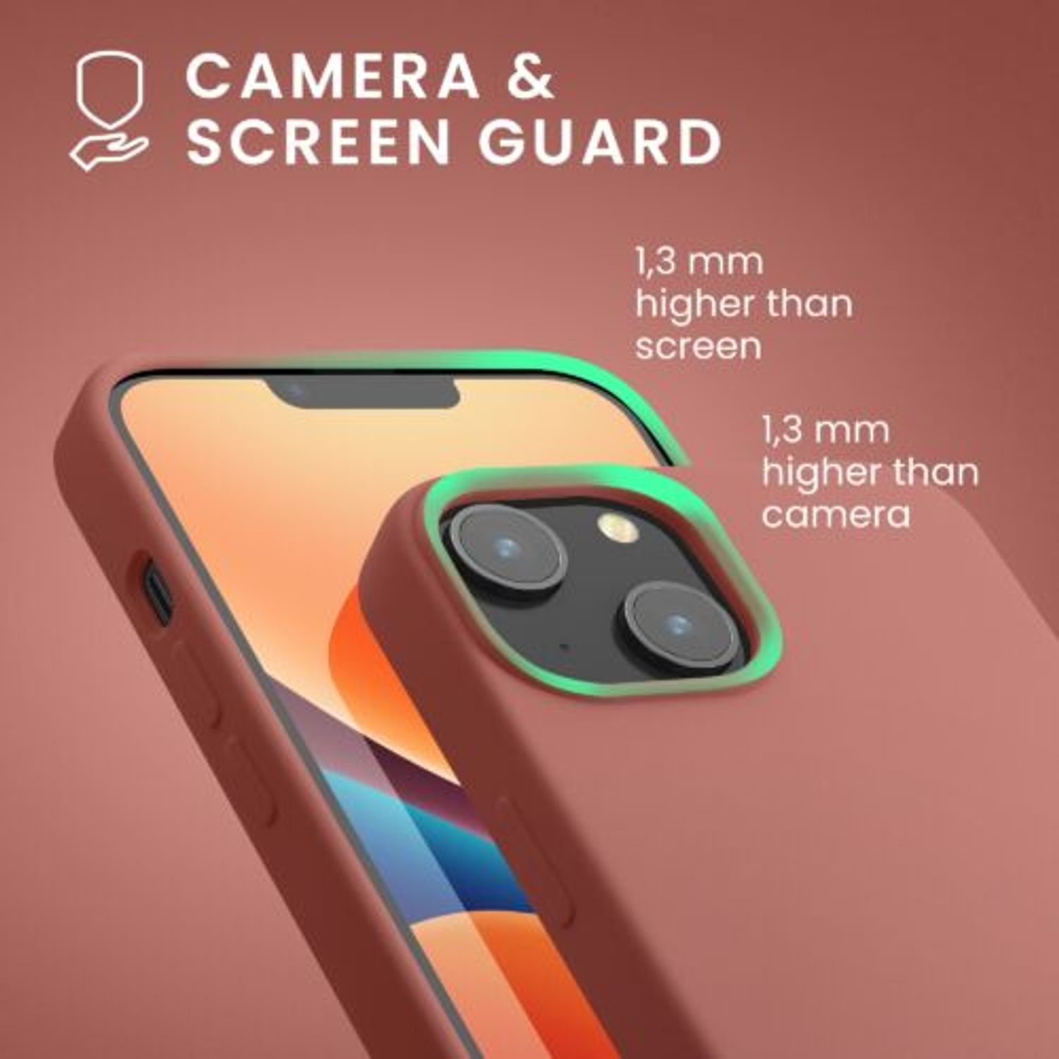 Husa Kwmobile pentru Apple iPhone 14, Silicon, Roz, 59071.193 fotografia produsului View 6 L