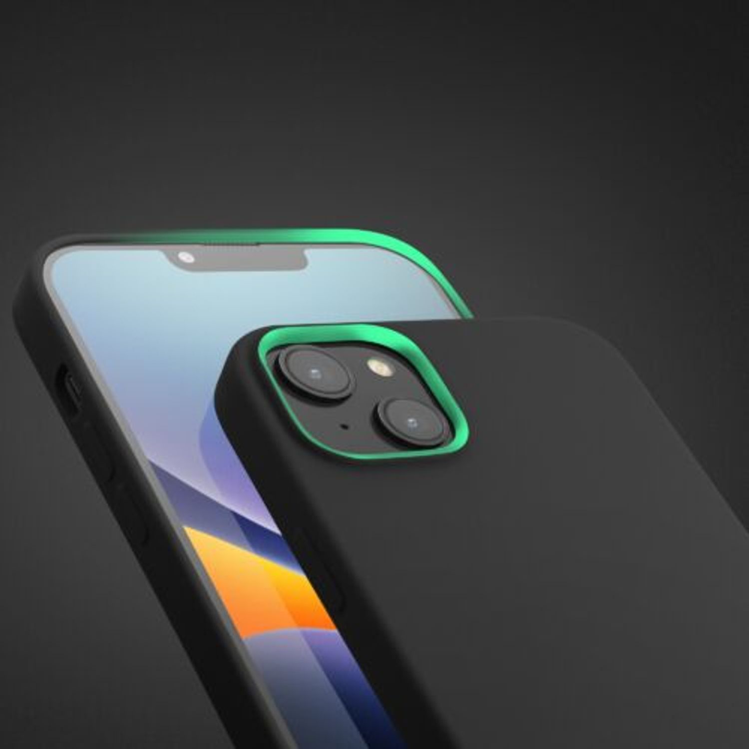 Husa Kwmobile pentru Apple iPhone 14 Plus, Silicon, Negru, 59072.01 fotografia produsului View 12 L