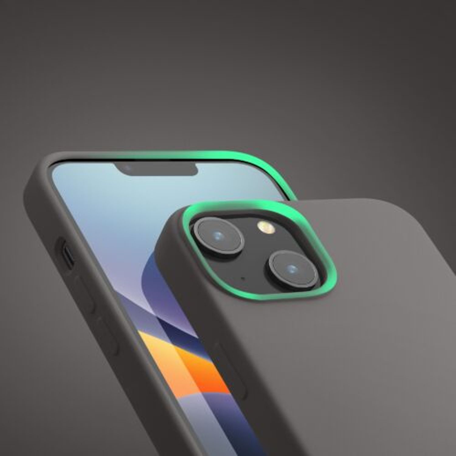 Husa Kwmobile pentru Apple iPhone 14, Silicon, Gri, 59071.155 fotografia produsului View 7 L