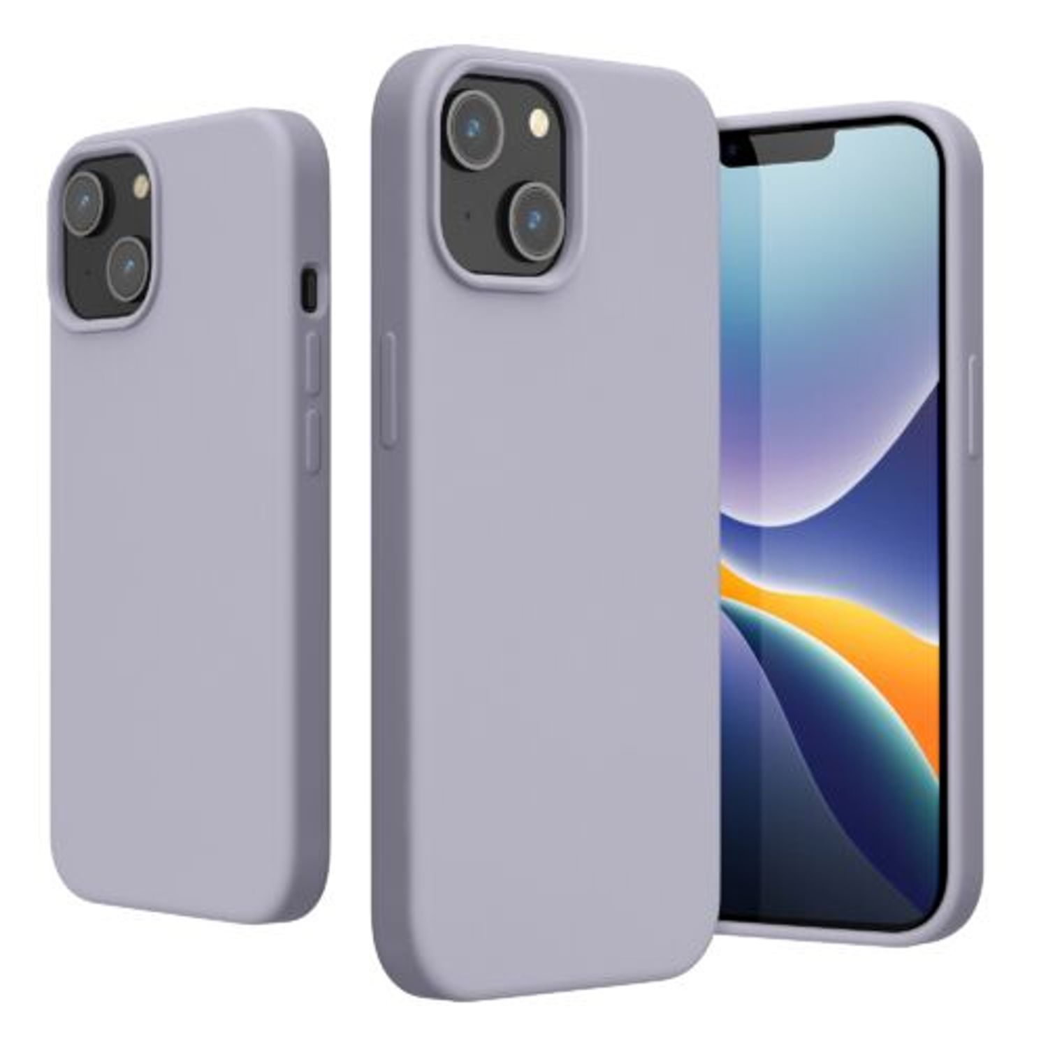 Husa Kwmobile pentru Apple iPhone 14, Silicon, Mov, 59071.139 fotografia produsului