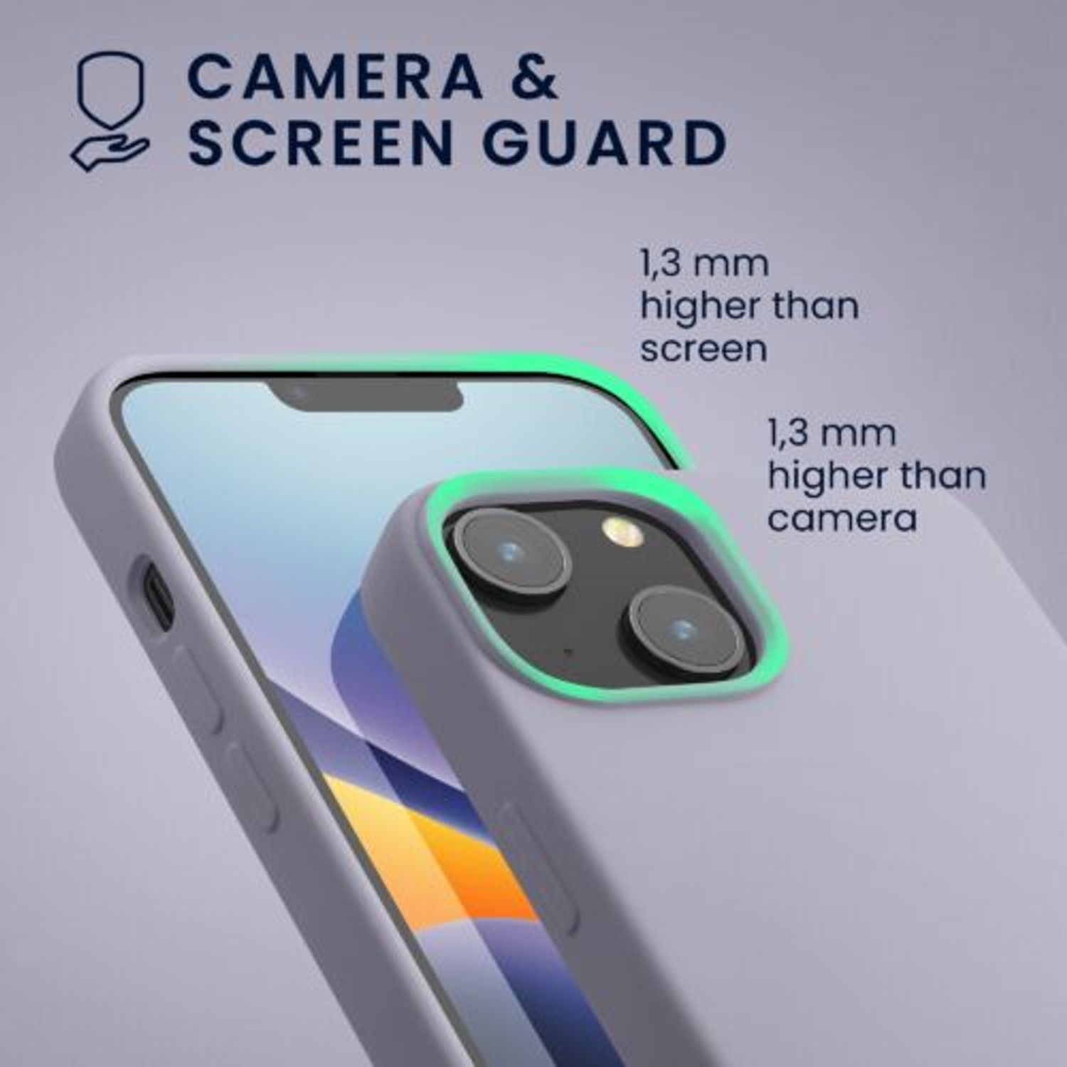 Husa Kwmobile pentru Apple iPhone 14, Silicon, Mov, 59071.139 fotografia produsului View 4 L