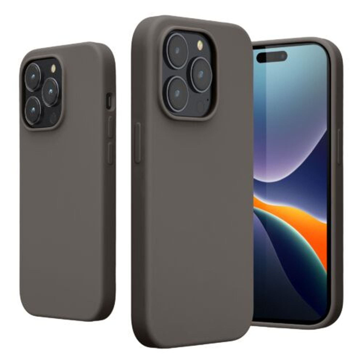 Husa Kwmobile pentru Apple iPhone 14 Pro, Silicon, Gri, 59073.155 fotografia produsului