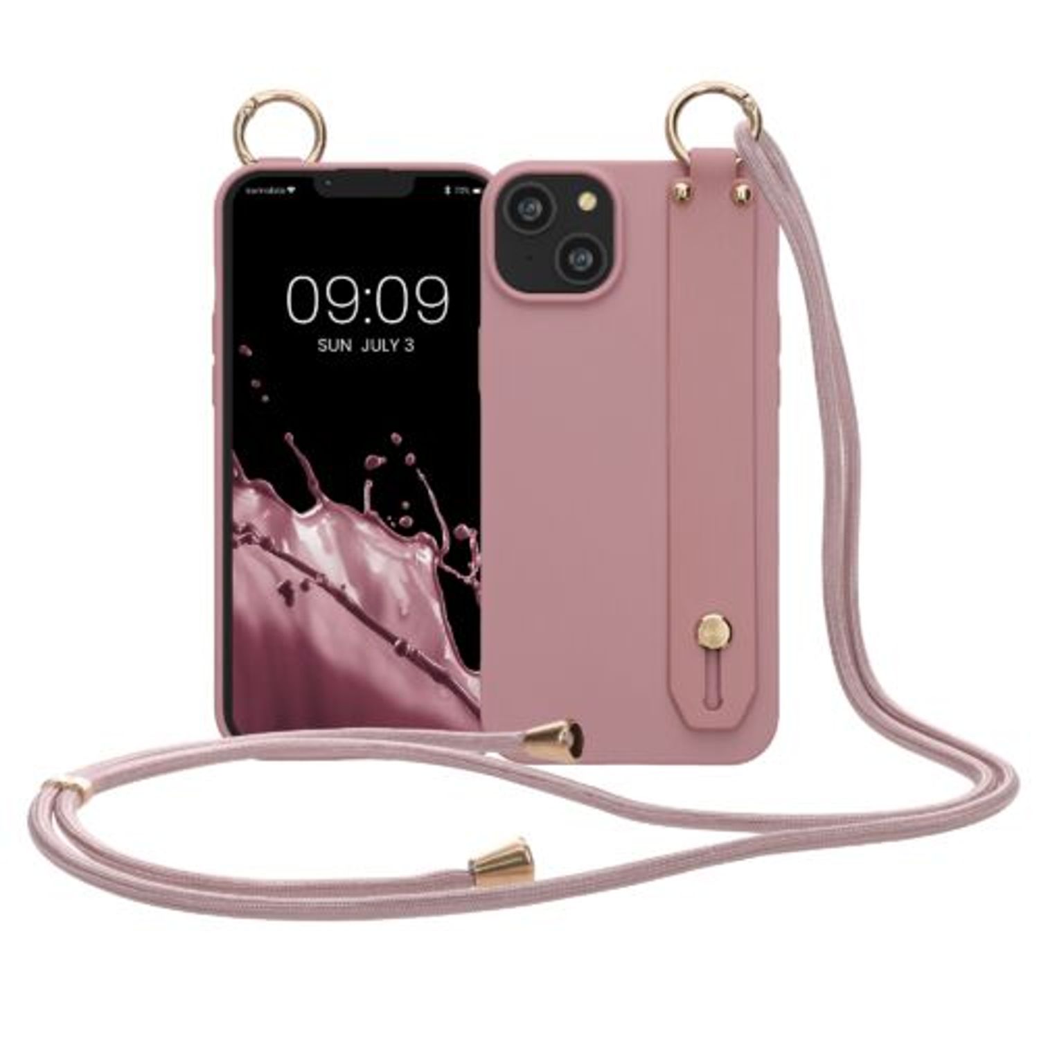 Husa Kwmobile pentru Apple iPhone 14 Plus, Silicon, Roz, 59096.193 fotografia produsului