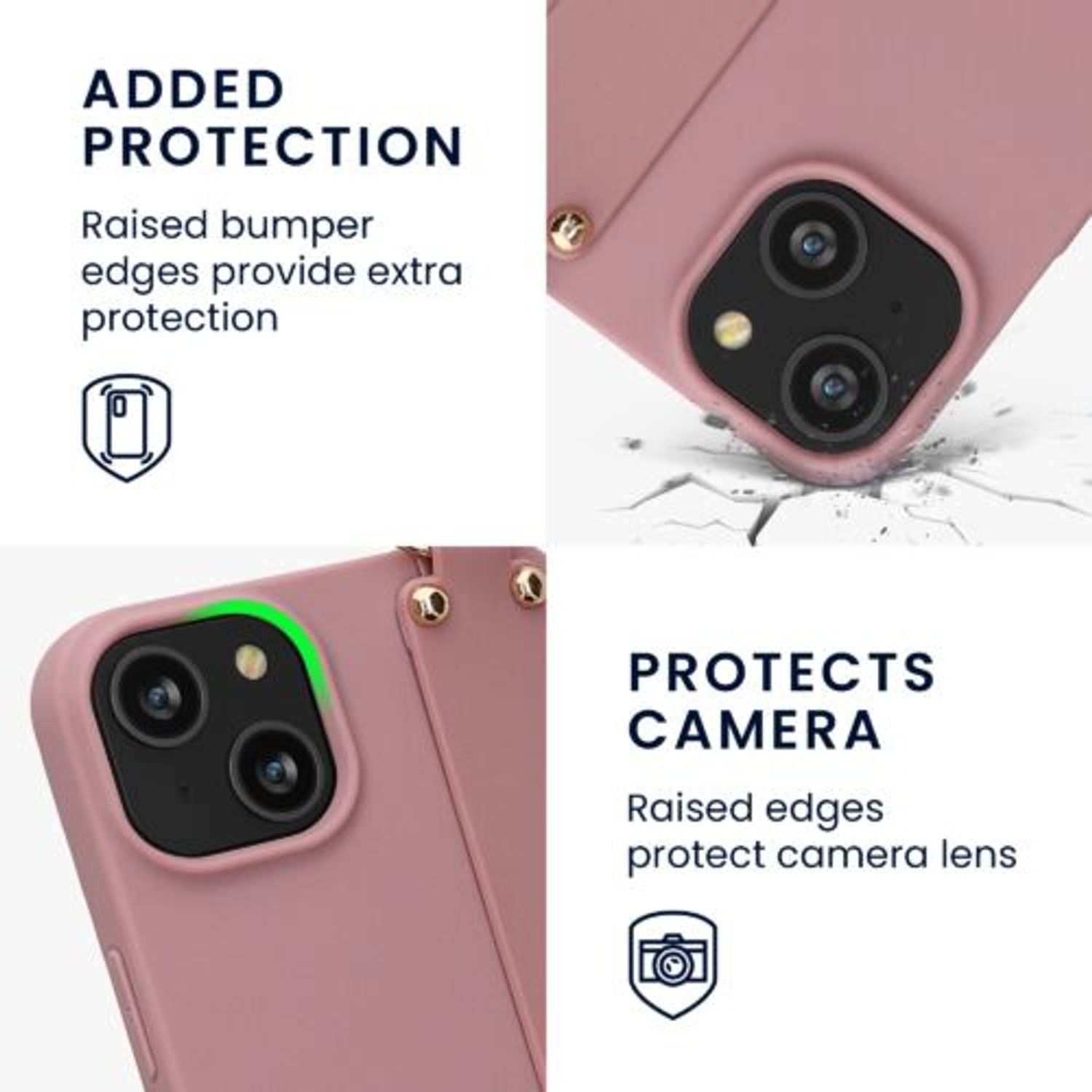 Husa Kwmobile pentru Apple iPhone 14 Plus, Silicon, Roz, 59096.193 fotografia produsului View 2 L