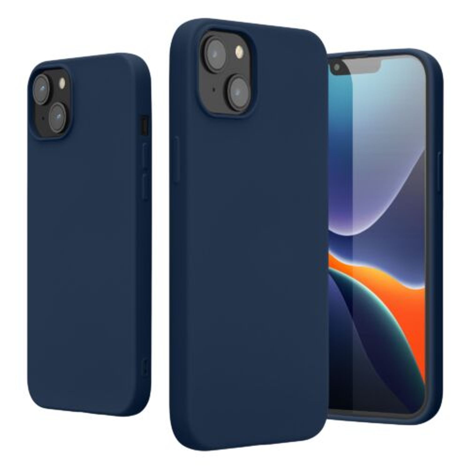 Husa Kwmobile pentru Apple iPhone 14 Plus, Silicon, Albastru, 59080.116 fotografia produsului