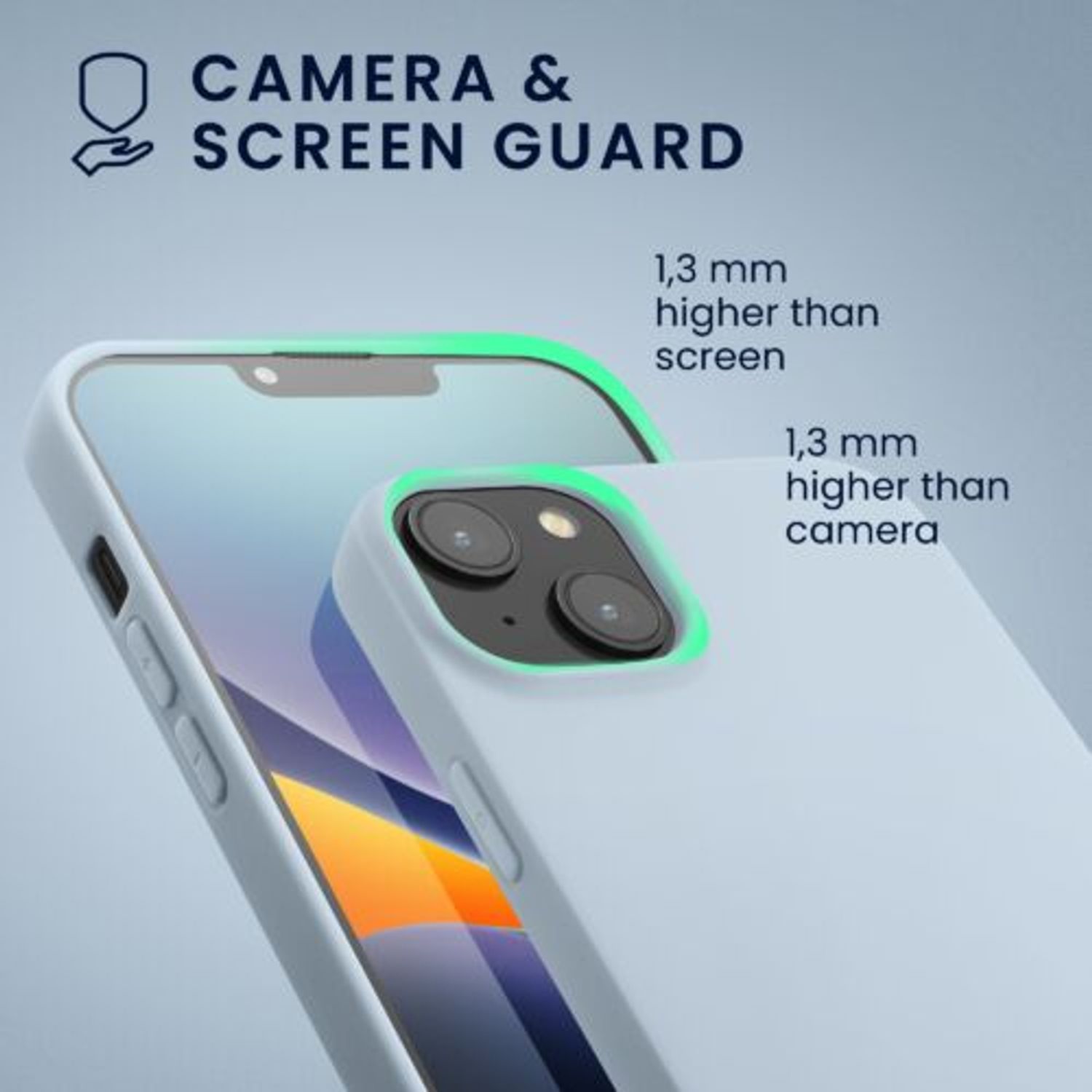 Husa Kwmobile pentru Apple iPhone 14 Plus, Silicon, Albastru, 59076.58 fotografia produsului View 6 L