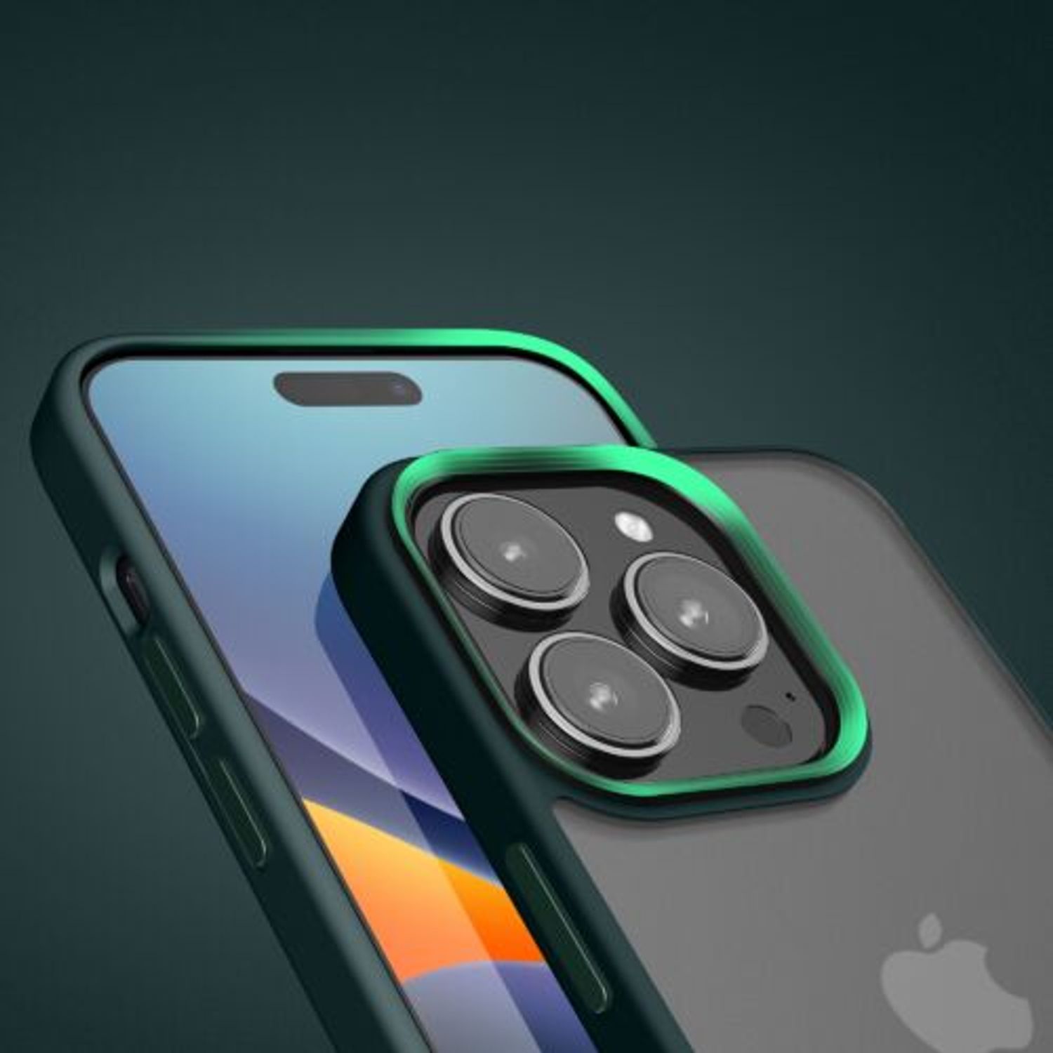 Husa Kwmobile pentru Apple iPhone 14 Pro, Silicon, Verde/Transparent, 59091.80 fotografia produsului View 10 L