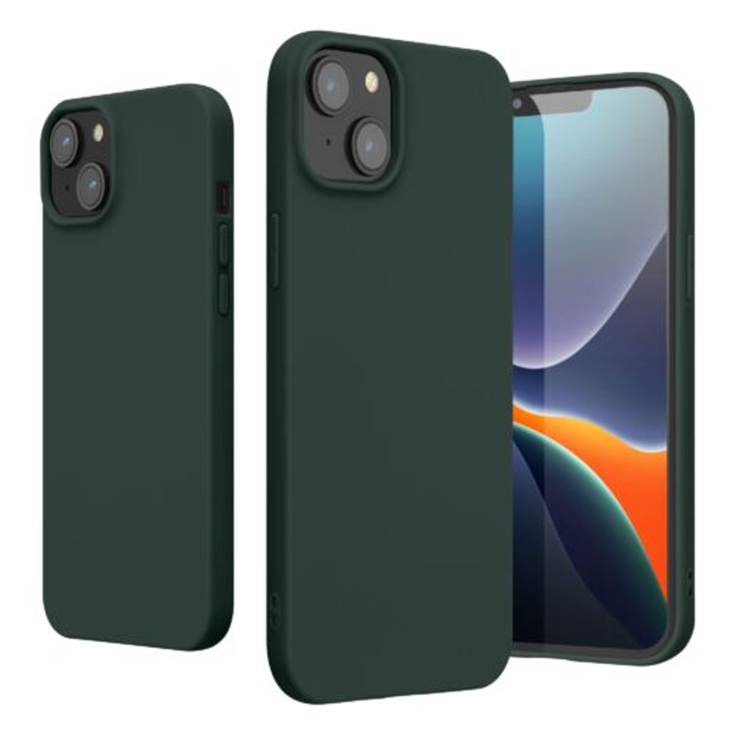 Husa Kwmobile pentru Apple iPhone 14 Plus, Silicon, Verde, 59076.169 fotografia produsului