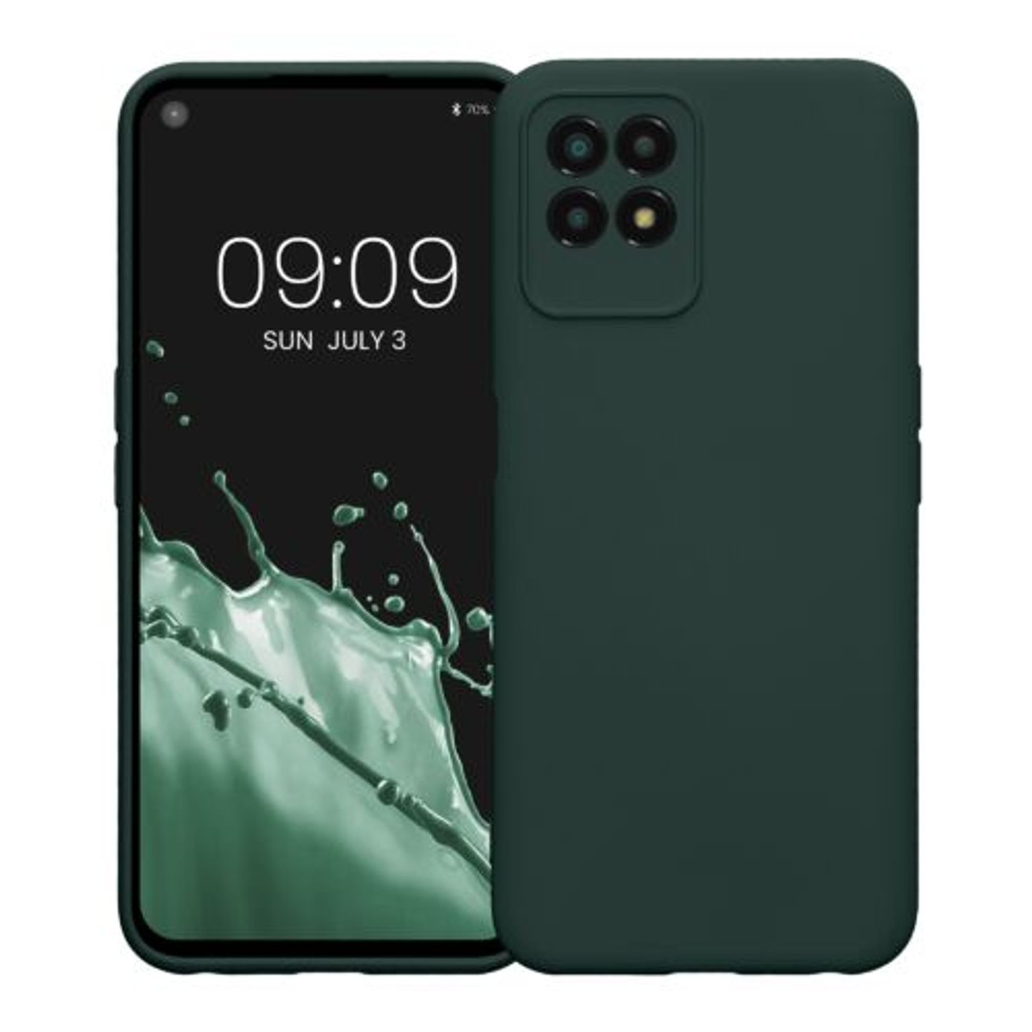 Husa Kwmobile pentru Realme 8i, Silicon, Verde, 58293.169 fotografia produsului