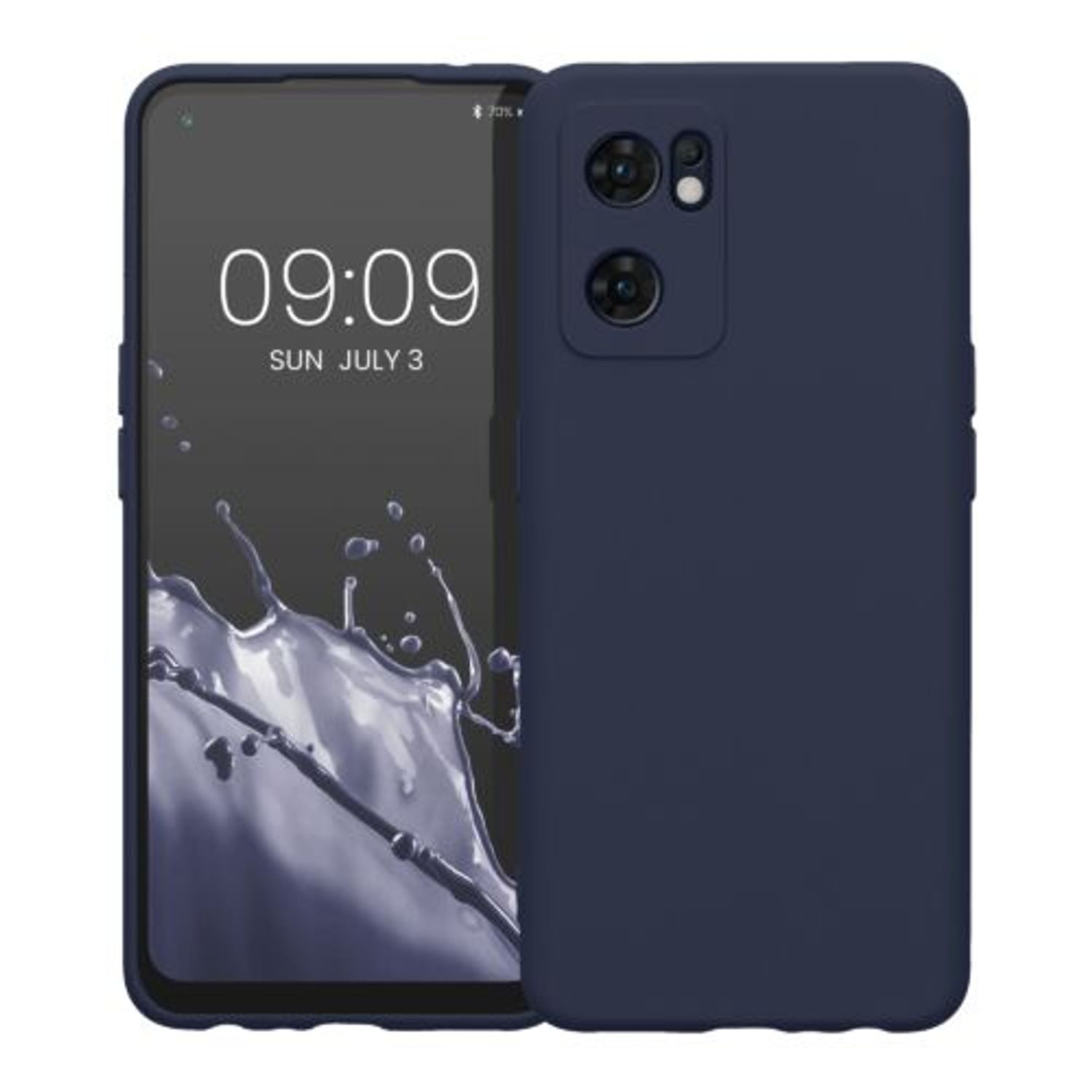 Husa Kwmobile pentru OPPO Find X5 Lite, Silicon, Albastru, 57633.186 fotografia produsului