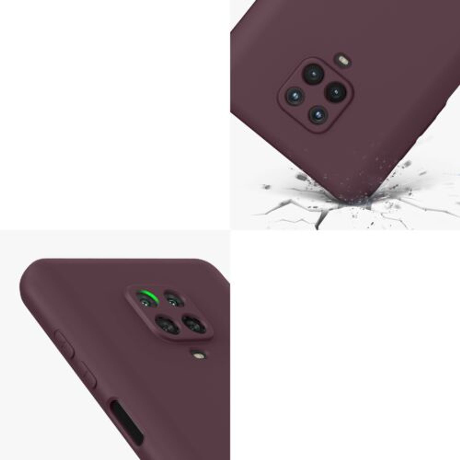 Husa Kwmobile pentru Xiaomi Redmi Note 9S/Redmi Note 9 Pro/Redmi Note 9 Pro Max, Silicon, Violet, 56562.190 fotografia produsului View 7 L