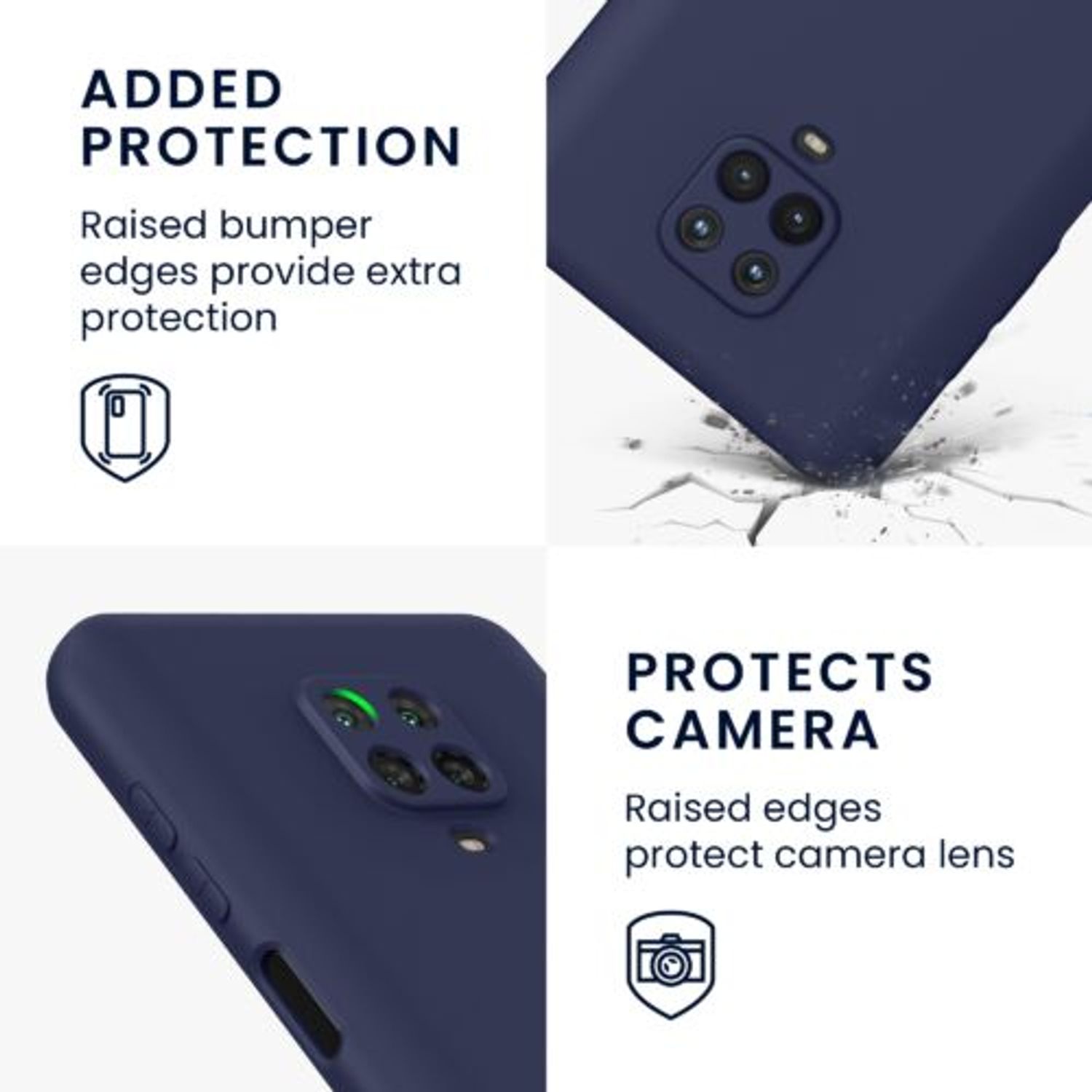 Husa Kwmobile pentru Xiaomi Redmi Note 9S/Redmi Note 9 Pro/Redmi Note 9 Pro Max, Silicon, Albastru, 56562.186 fotografia produsului View 3 L