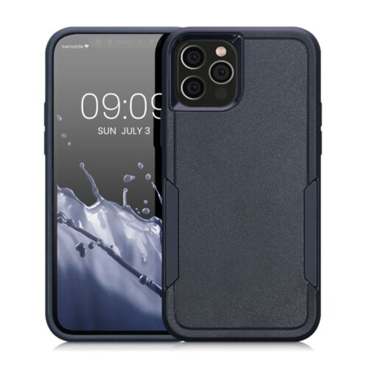 Husa Kwmobile pentru Apple iPhone 12/iPhone 12 Pro, Silicon, Albastru, 59196.17 fotografia produsului