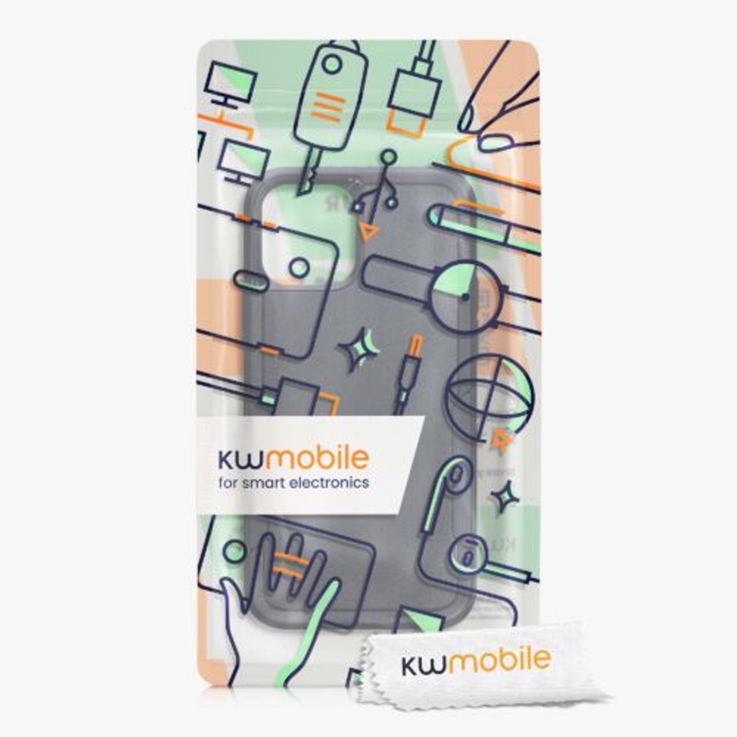 Husa Kwmobile pentru Apple iPhone 12/iPhone 12 Pro, Silicon, Albastru, 59196.17 fotografia produsului View 8 L