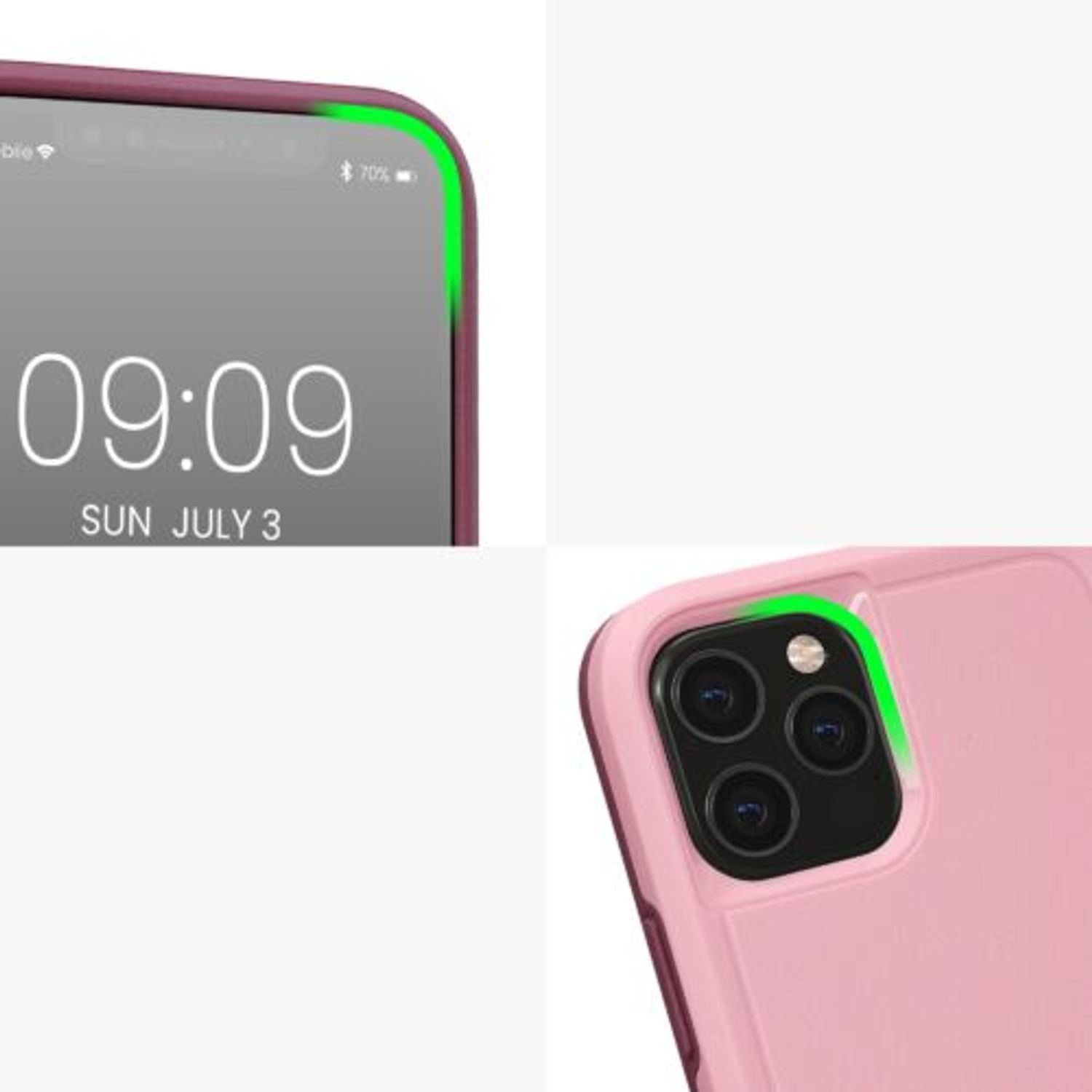 Husa Kwmobile pentru Apple iPhone 12/iPhone 12 Pro, Silicon, Roz, 59196.10 fotografia produsului View 10 L