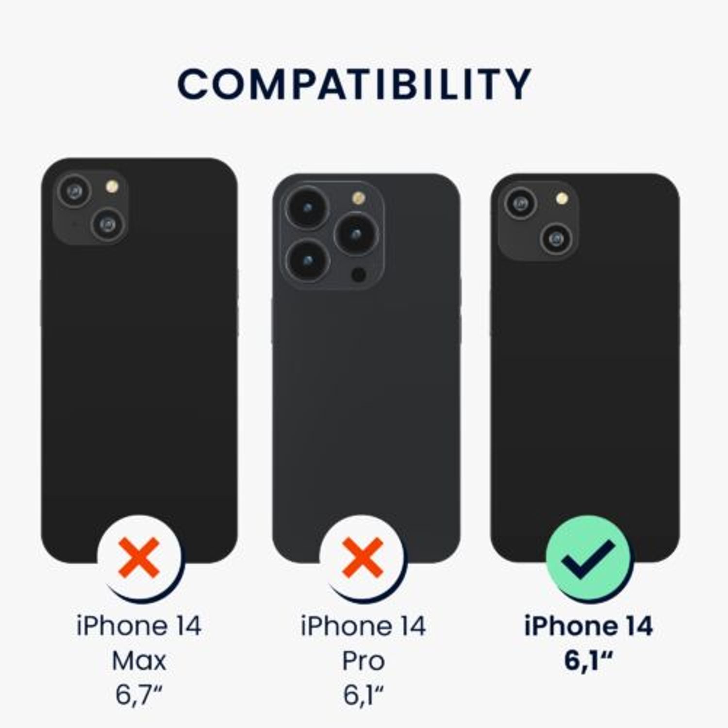 Husa Kwmobile pentru Apple iPhone 14, Silicon, Transparent/Auriu, 59204.02 fotografia produsului View 8 L