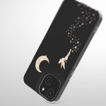 Husa Kwmobile pentru Apple iPhone 14, Silicon, Transparent/Auriu, 59204.02 fotografia produsului View 4 S