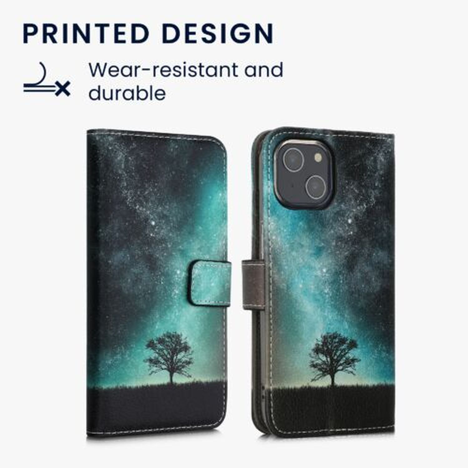 Husa Kwmobile pentru Apple iPhone 14, Piele ecologica, Multicolor, 59208.01 fotografia produsului View 2 L
