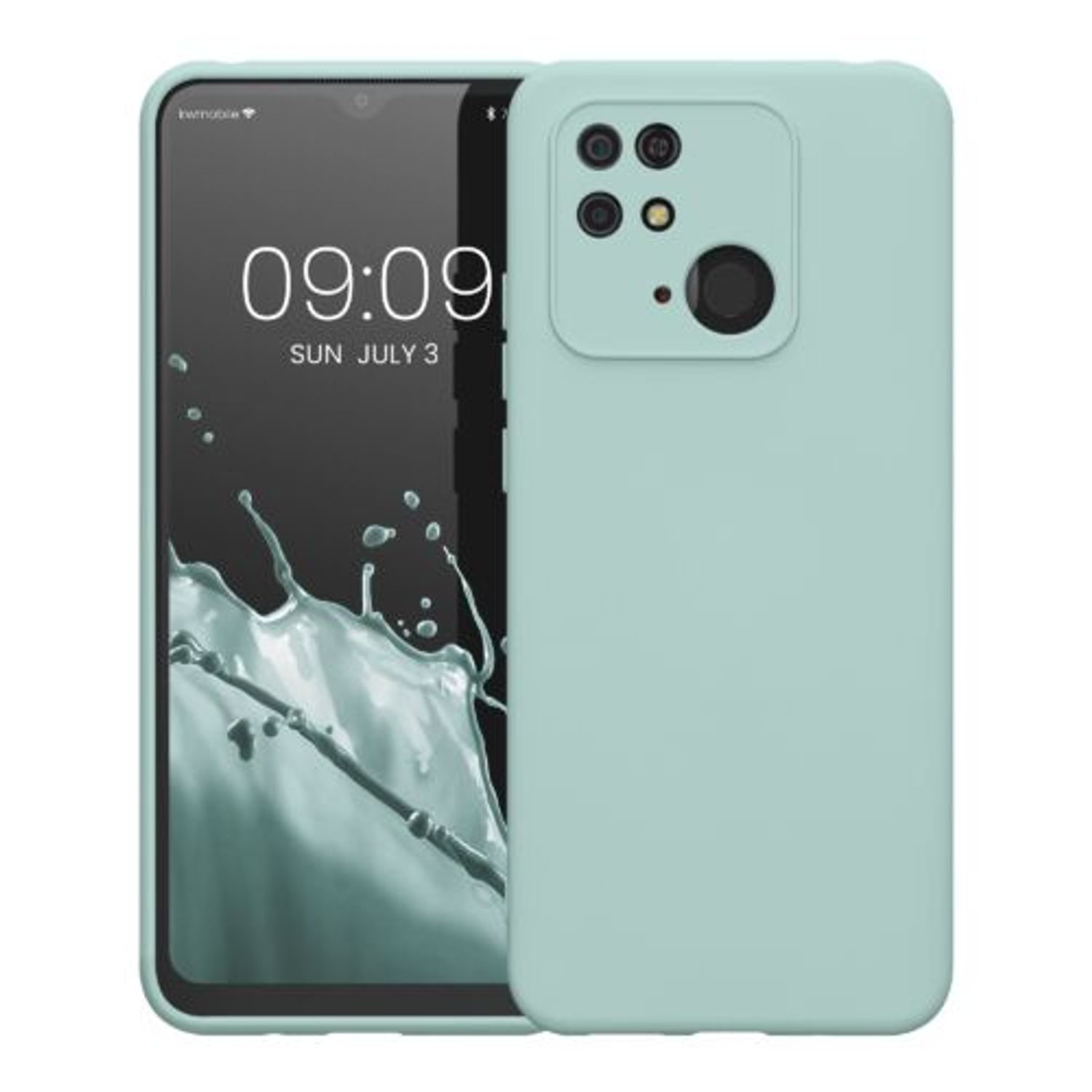 Husa Kwmobile pentru Xiaomi Redmi 10C, Silicon, Verde, 59229.200 fotografia produsului