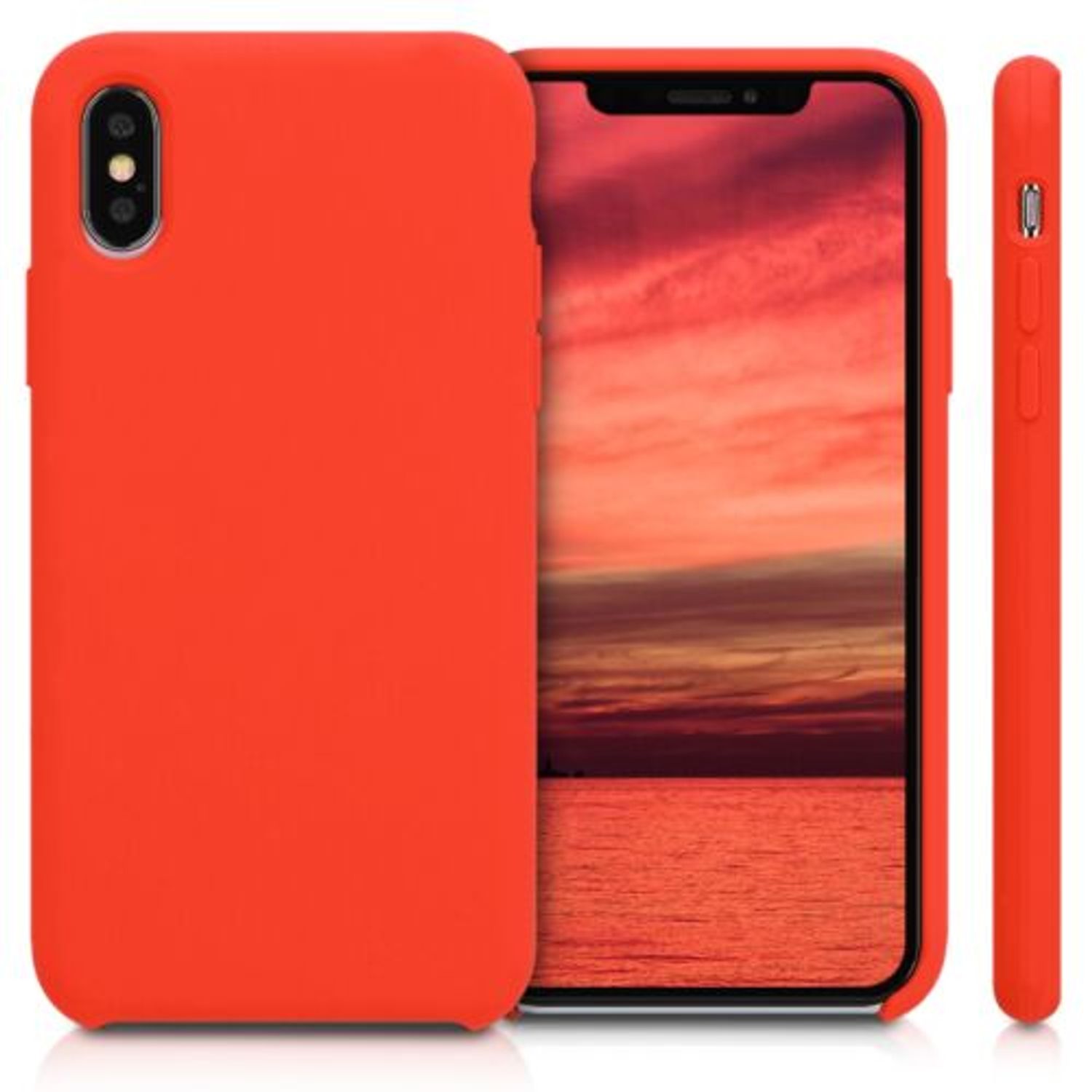 Husa pentru Apple iPhone X/iPhone XS, Silicon, Rosu, 46313.164 fotografia produsului View 3 L