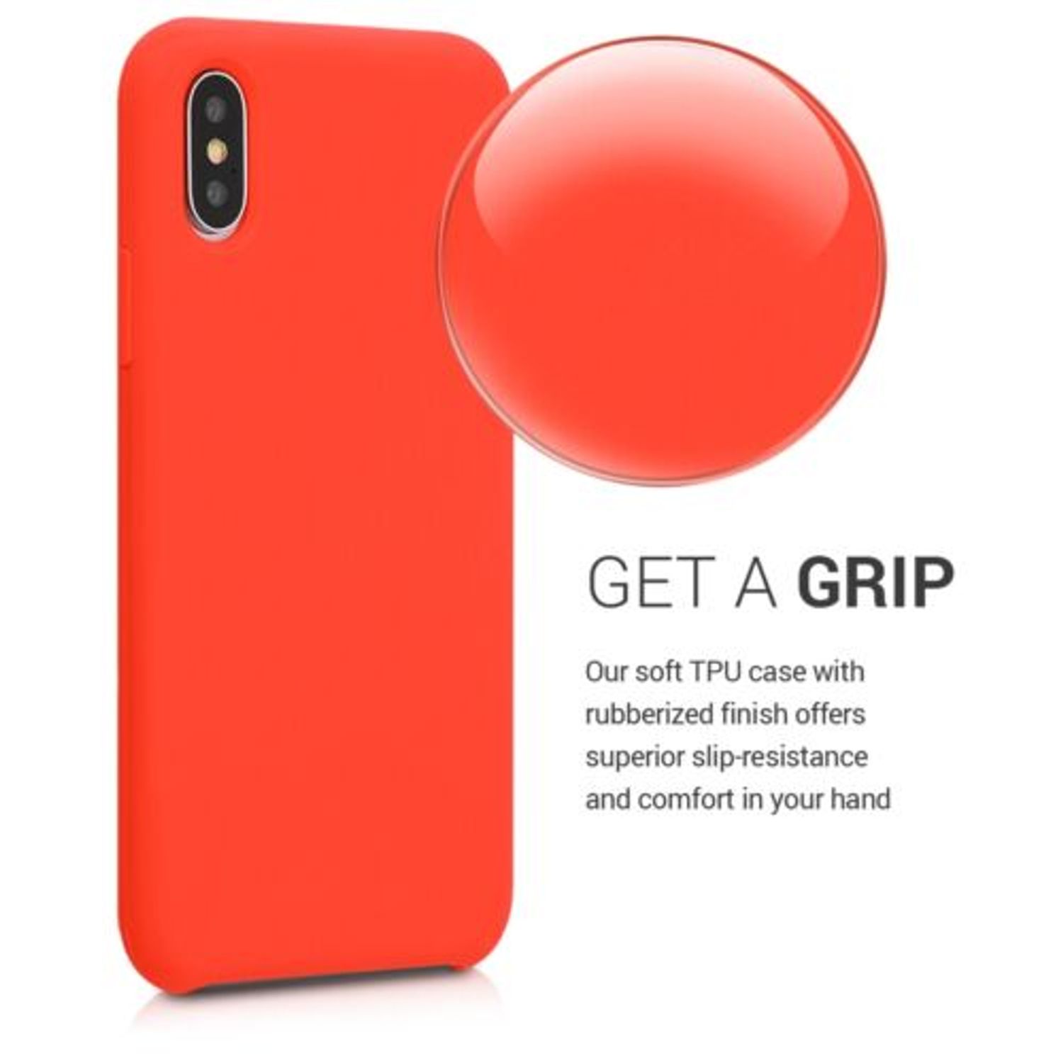 Husa pentru Apple iPhone X/iPhone XS, Silicon, Rosu, 46313.164 fotografia produsului View 5 L