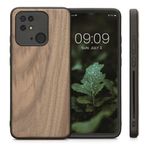 Husa Kwmobile pentru Xiaomi Redmi 10C, Lemn, Maro, 59235.18 fotografia produsului