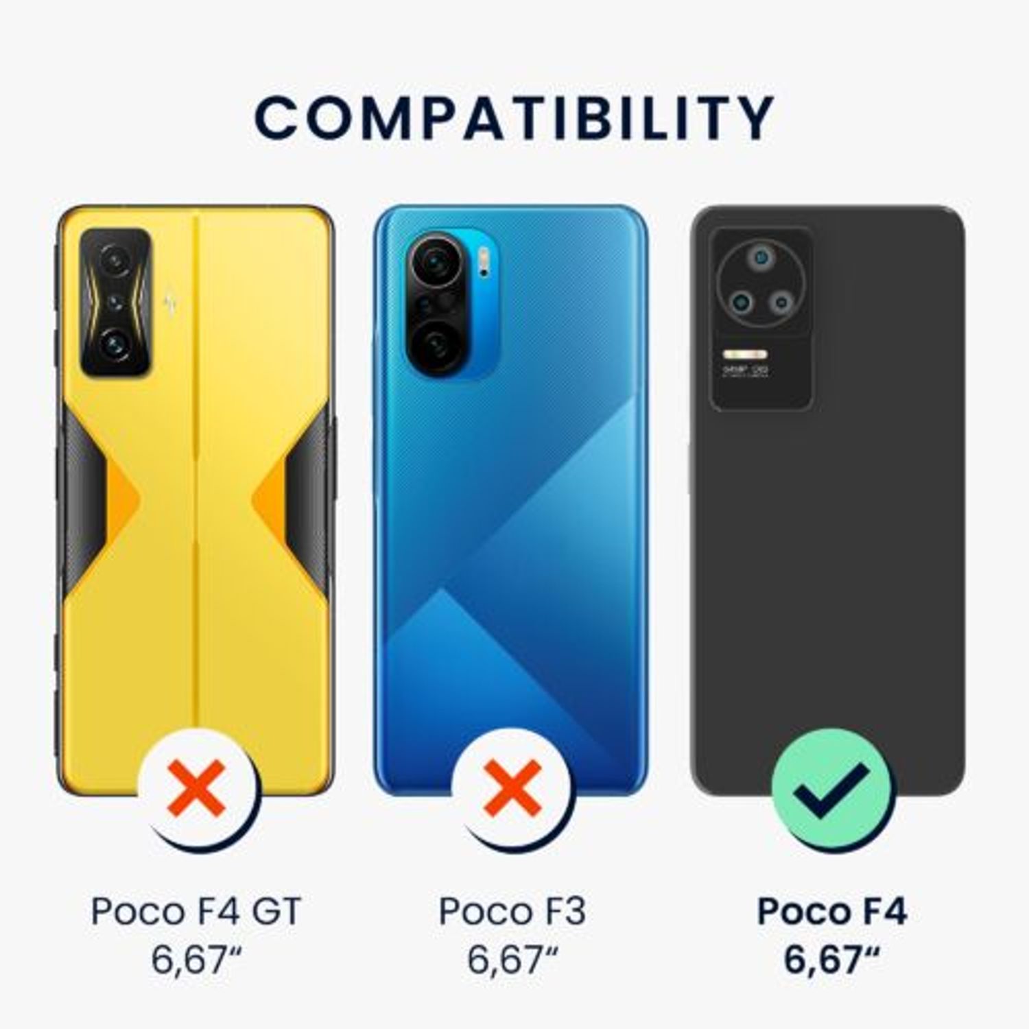 Husa Kwmobile pentru Xiaomi Poco F4, Silicon, Negru, 59244.47 fotografia produsului View 5 L