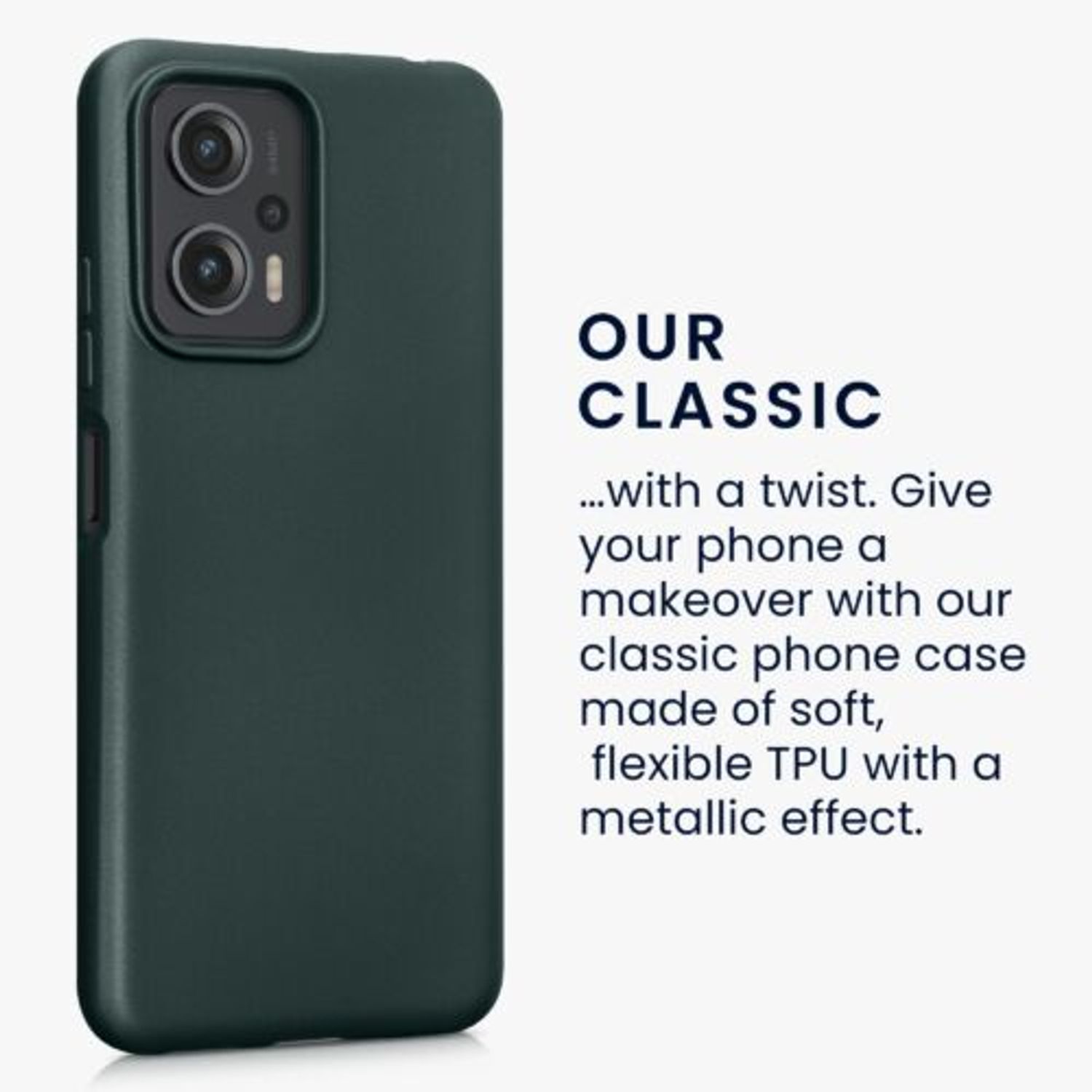Husa Kwmobile pentru Xiaomi Poco X4 GT, Silicon, Verde, 59249.14 fotografia produsului View 3 L