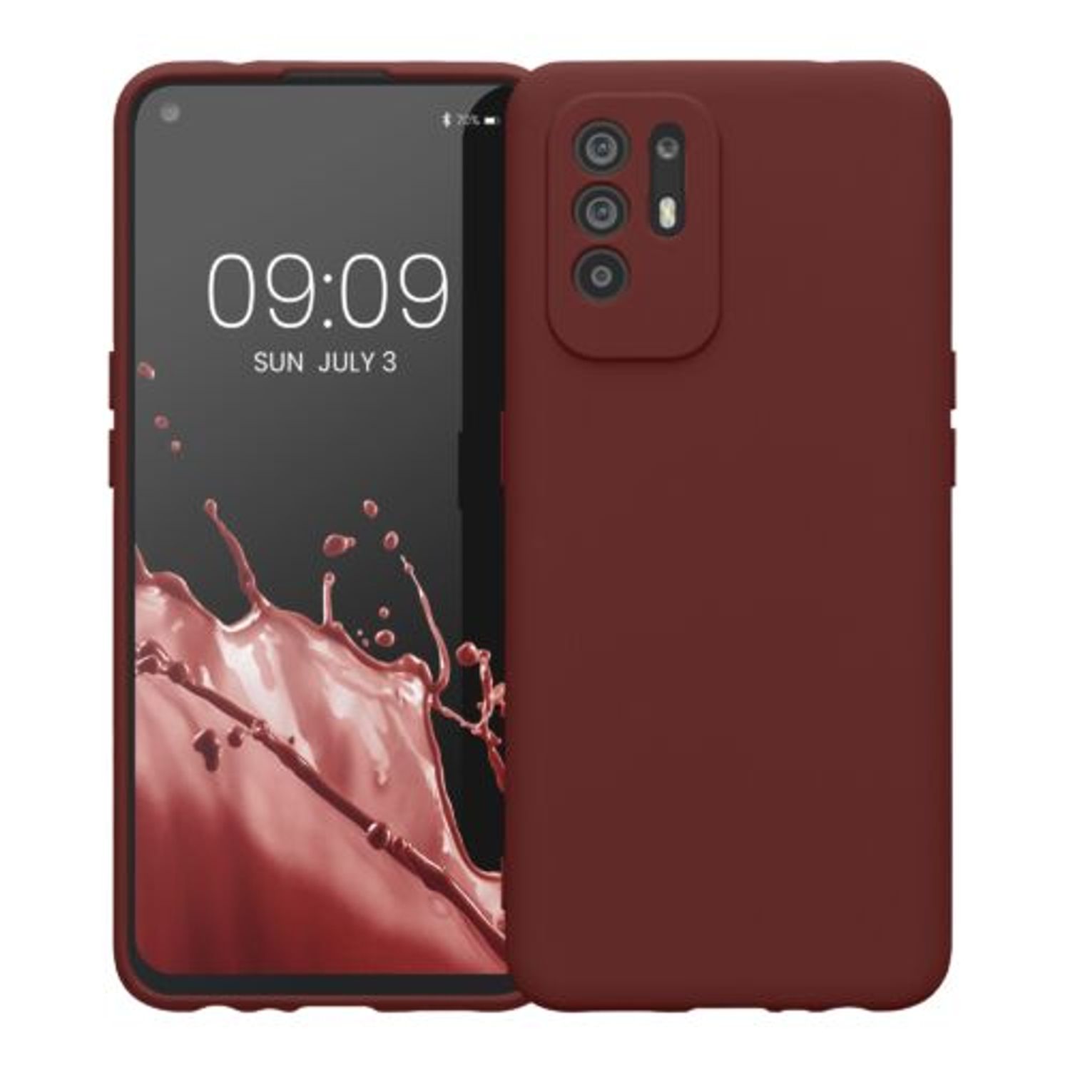 Husa Kwmobile pentru OPPO A94 5G, Silicon, Rosu, 58332.187 fotografia produsului